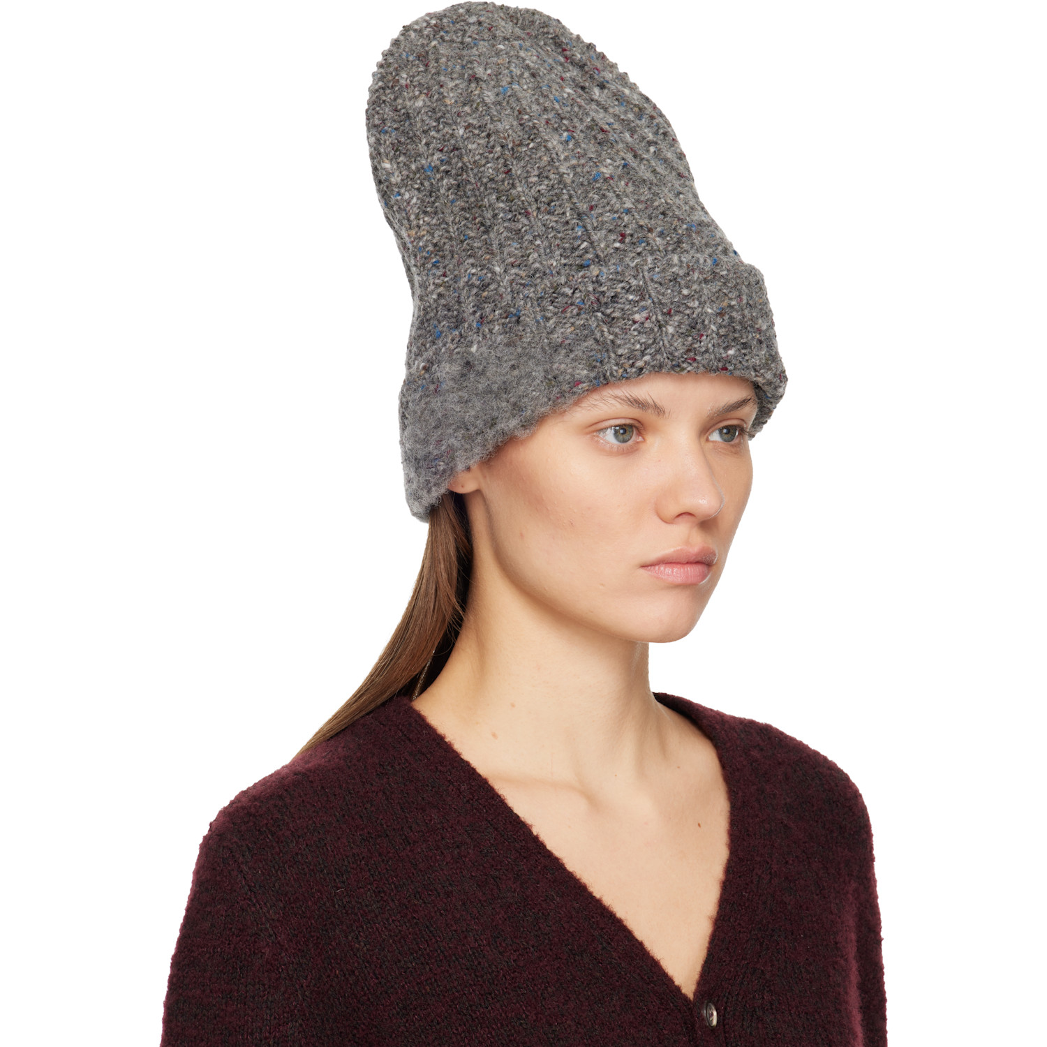  Maison Margiela Gray Xl Wool Beanie 