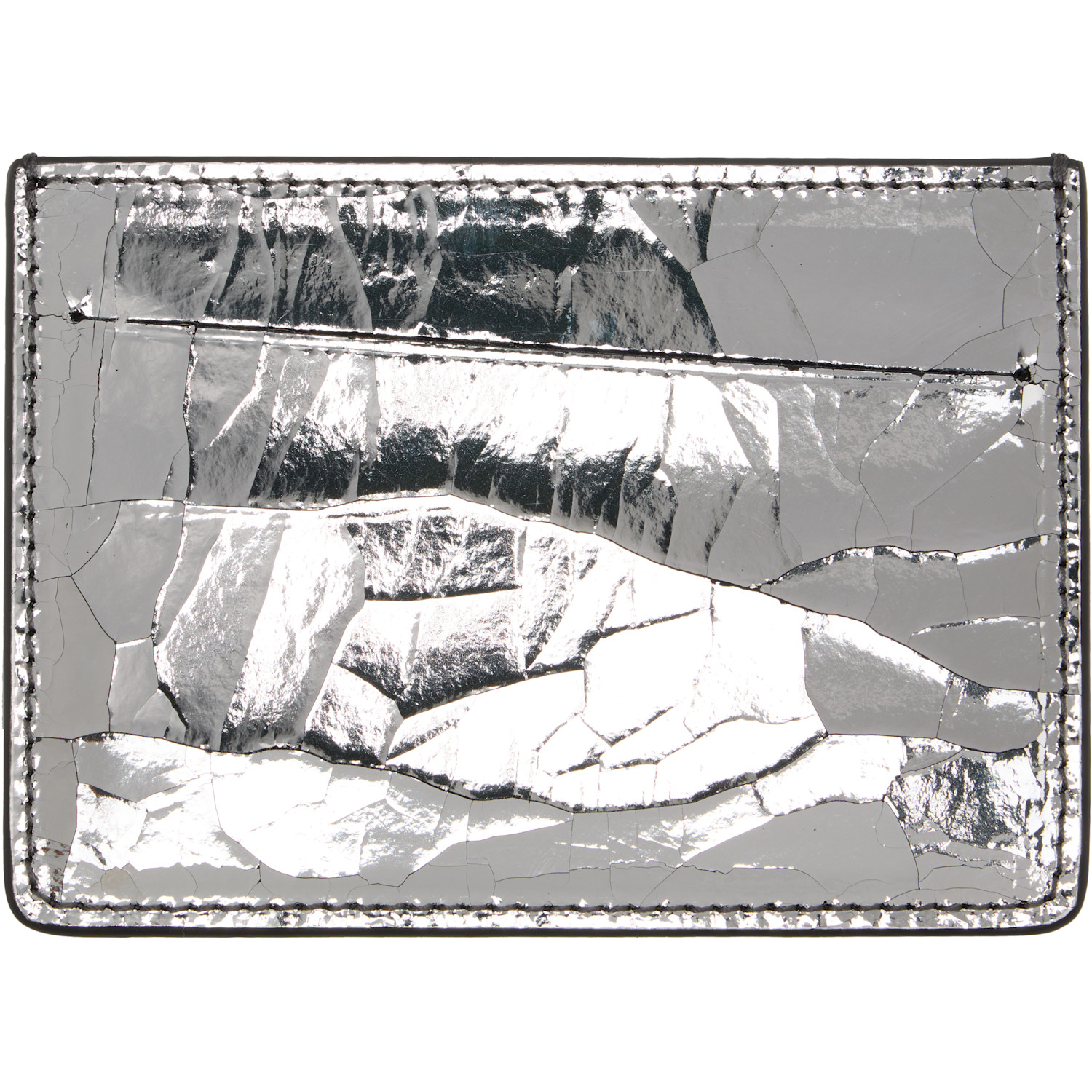  Maison Margiela Silver Four Stitches Card Holder 