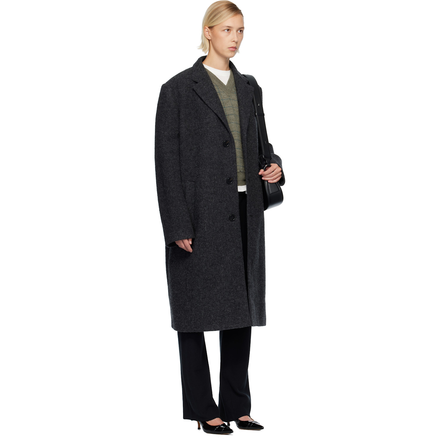  Maison Margiela Gray Wool Coat 