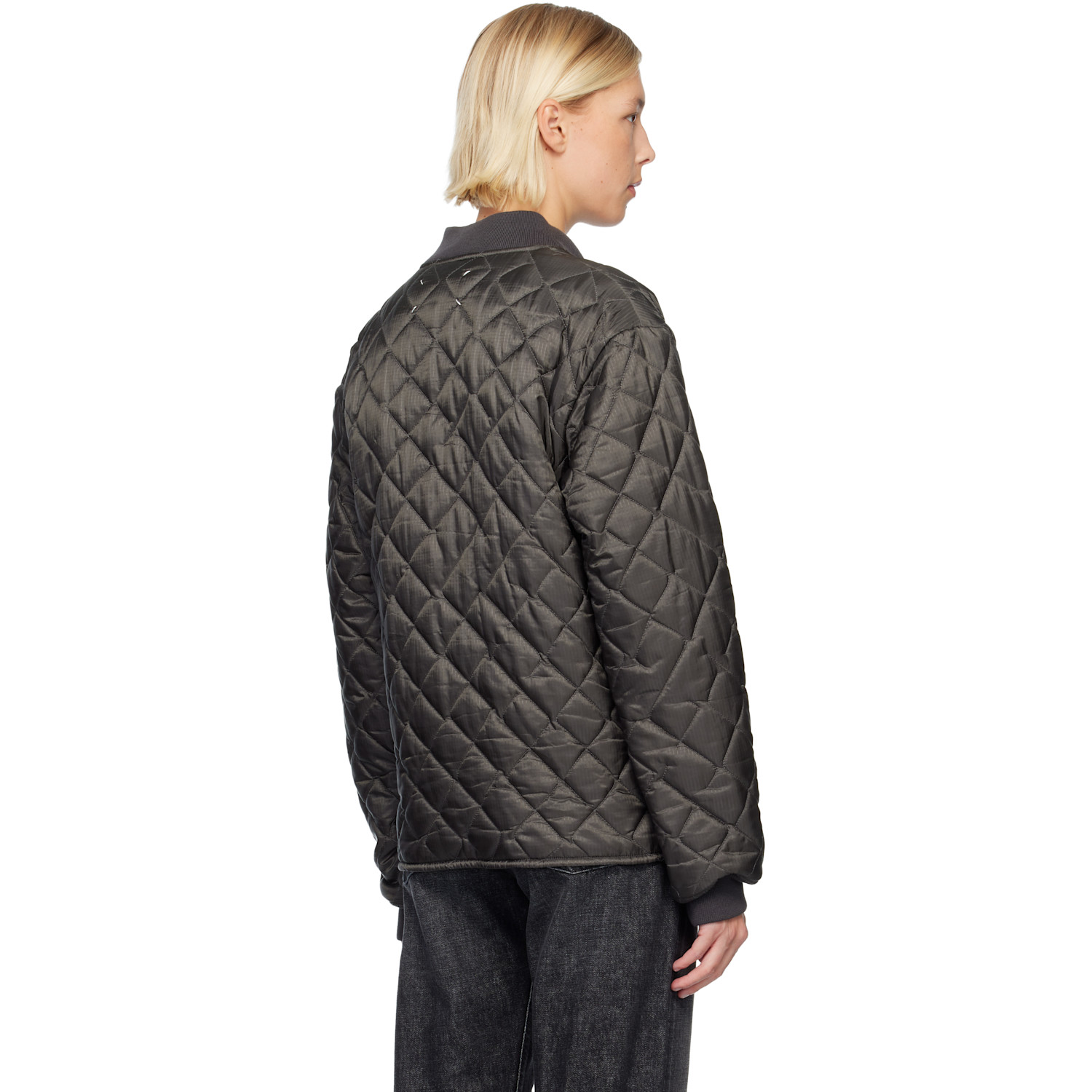  Maison Margiela Gray Quilted Jacket 