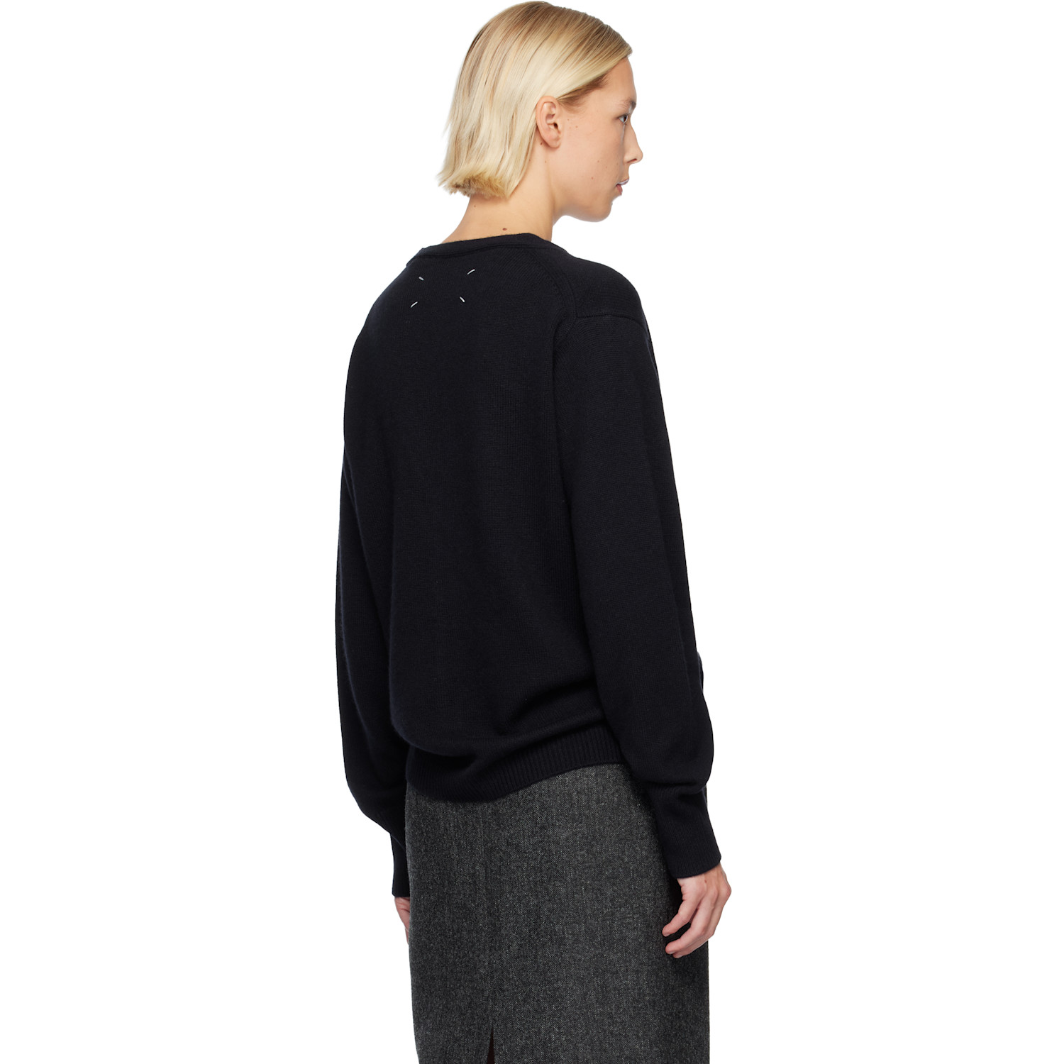  Maison Margiela Navy Cashmere Cardigan 