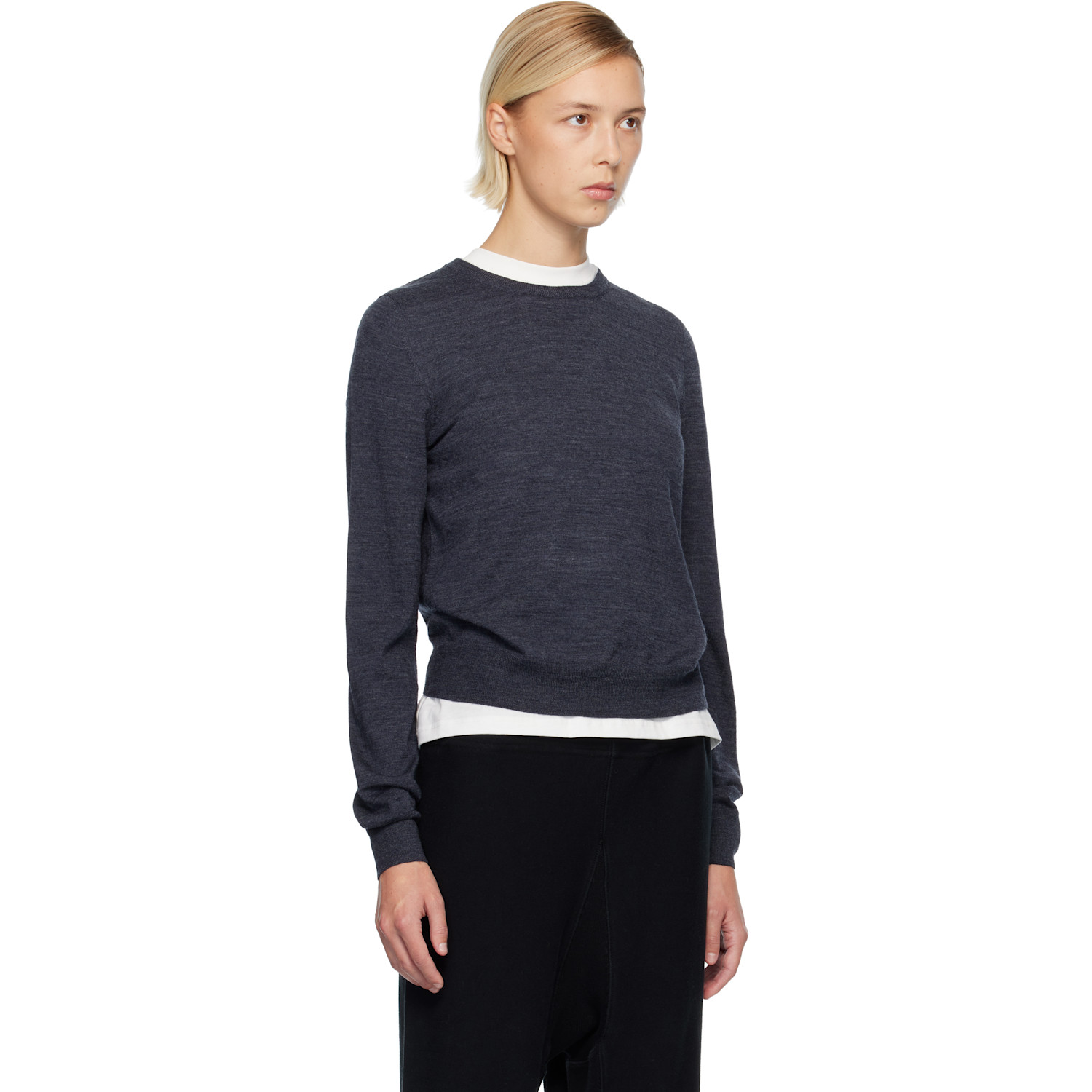  Maison Margiela Blue Wool Sweater 