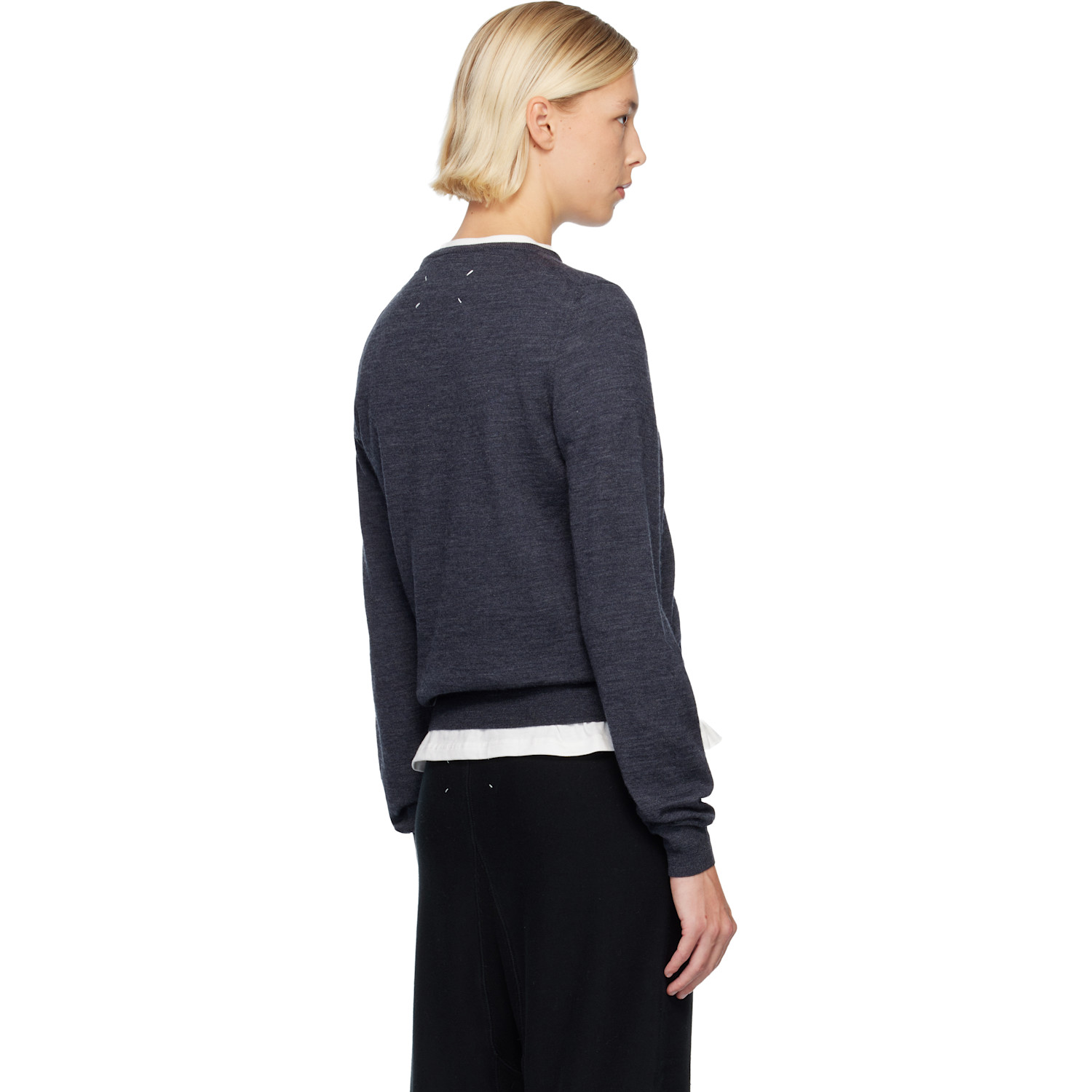  Maison Margiela Blue Wool Sweater 