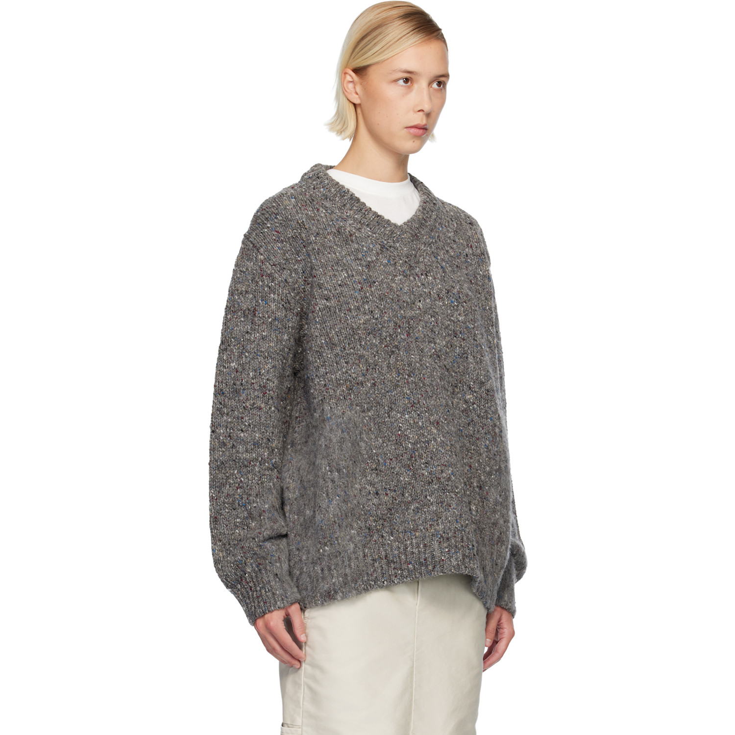  Maison Margiela Gray Wool Sweater 