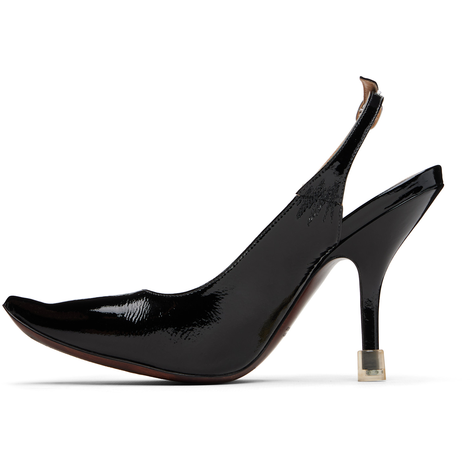  Maison Margiela Black Loved To Death Slingback Heels 