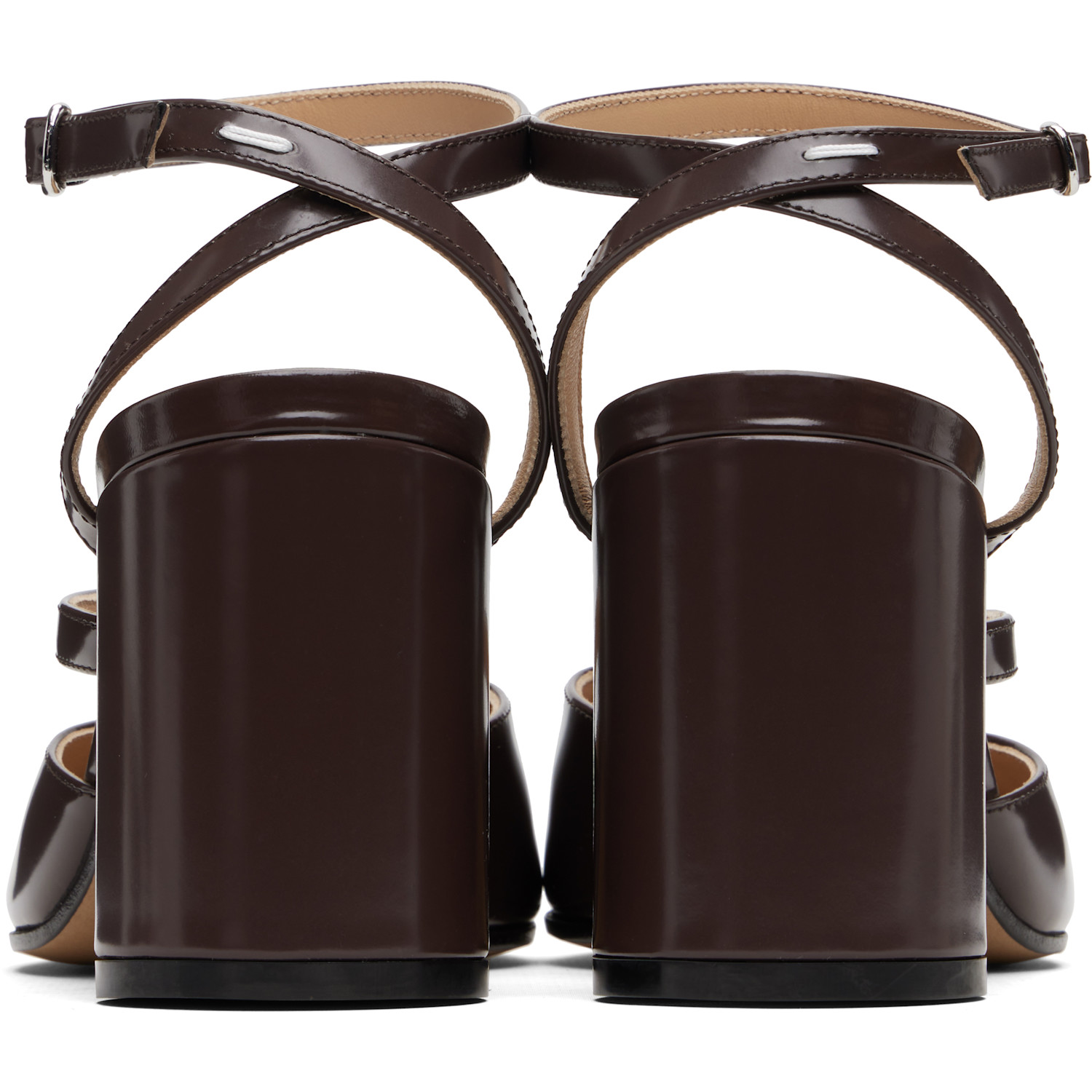  Maison Margiela Brown Tabi Pump Heeled Sandals 