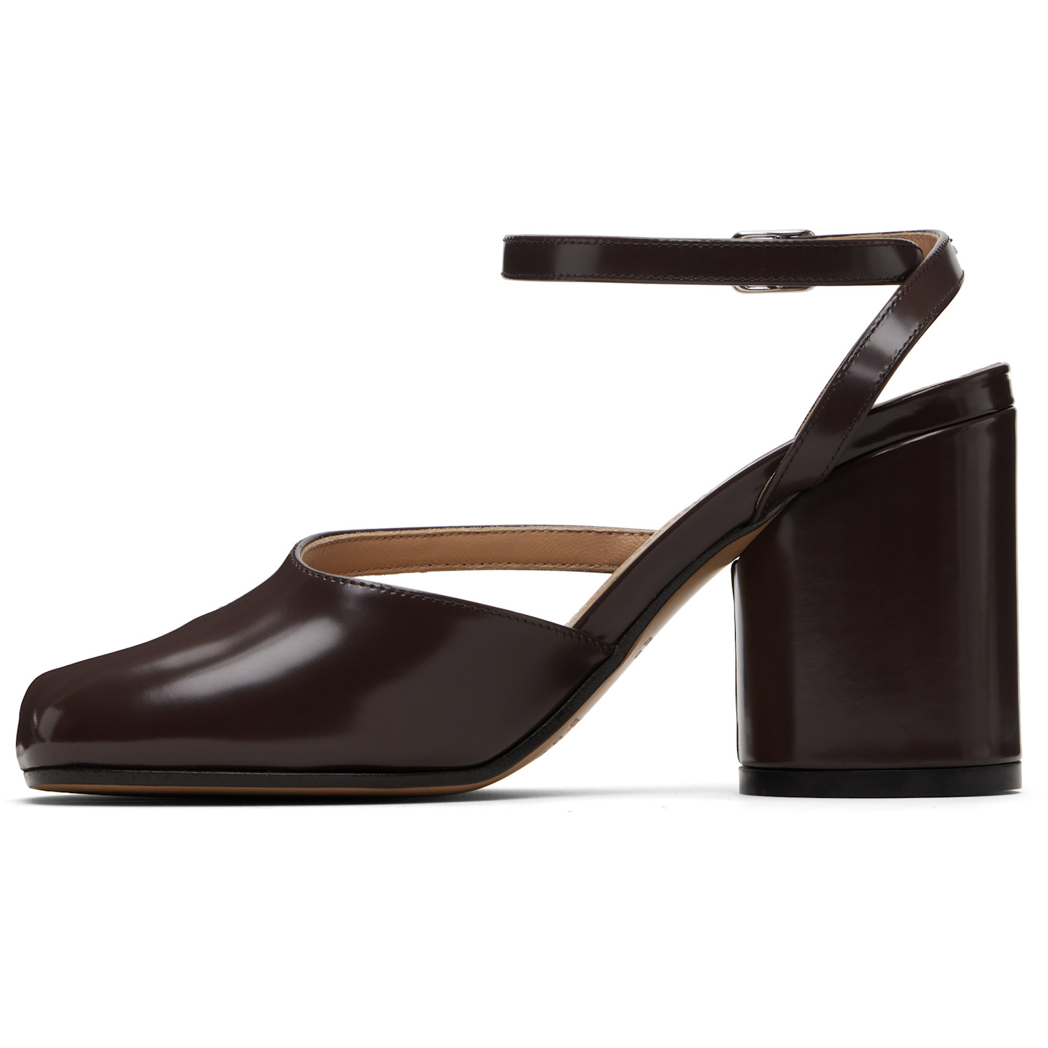  Maison Margiela Brown Tabi Pump Heeled Sandals 