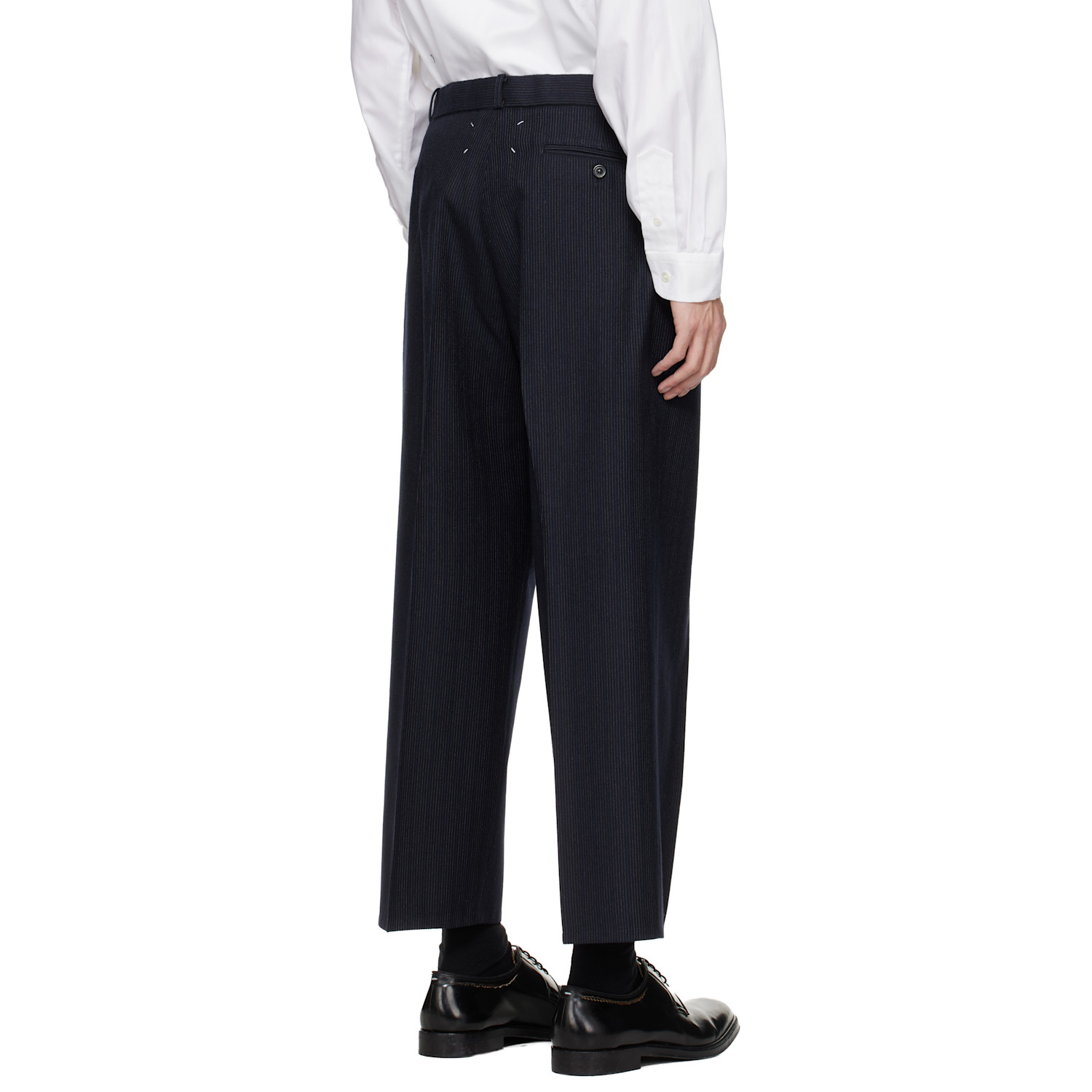  Maison Margiela Navy Striped Trousers 