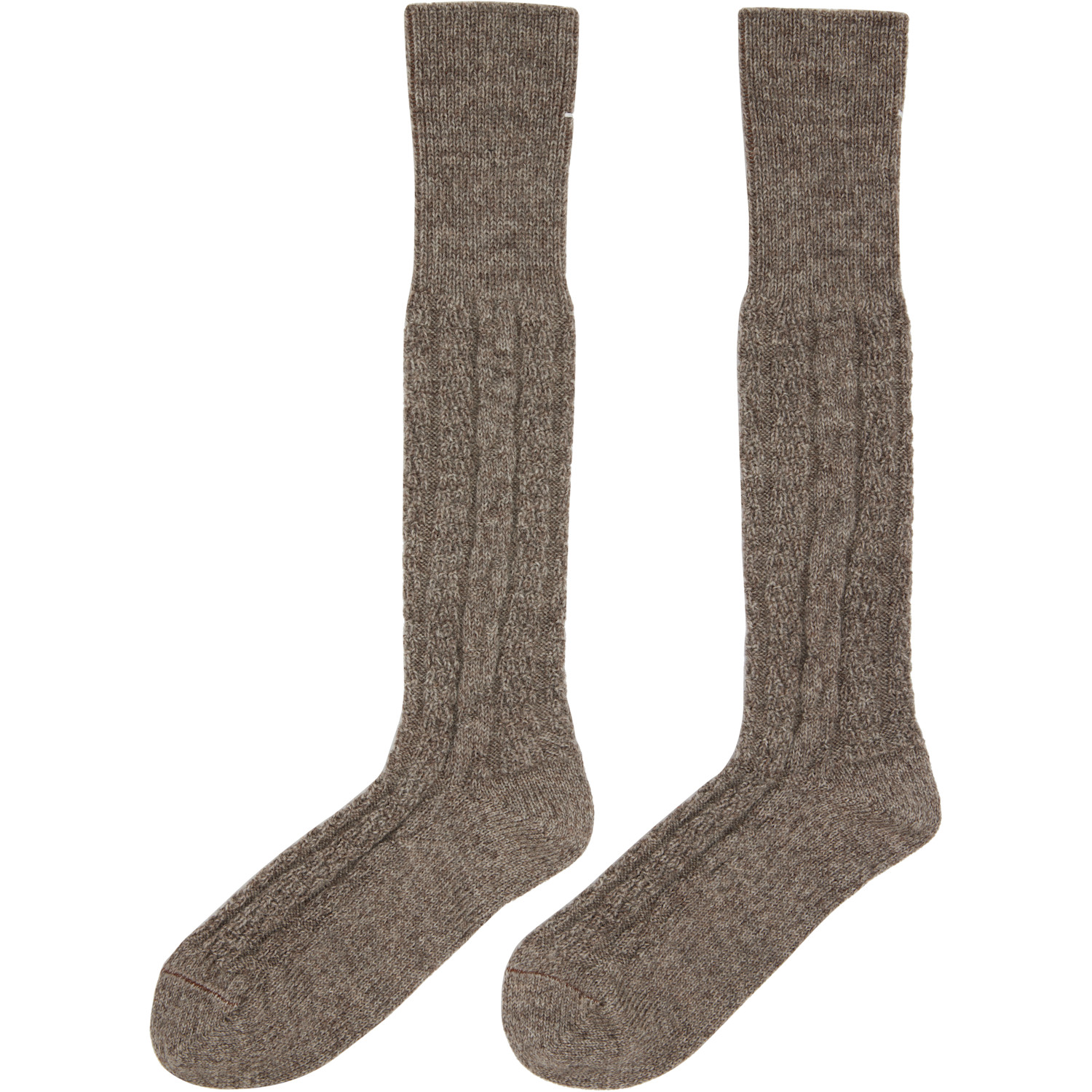  Maison Margiela Brown Bootleg Socks 