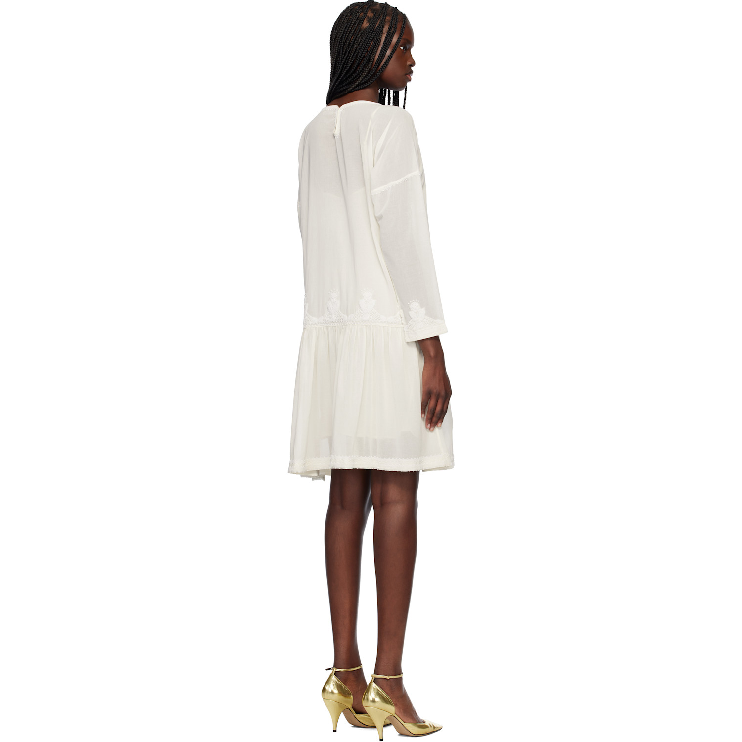  Bode Off-white Salt Marsh Midi Dress 