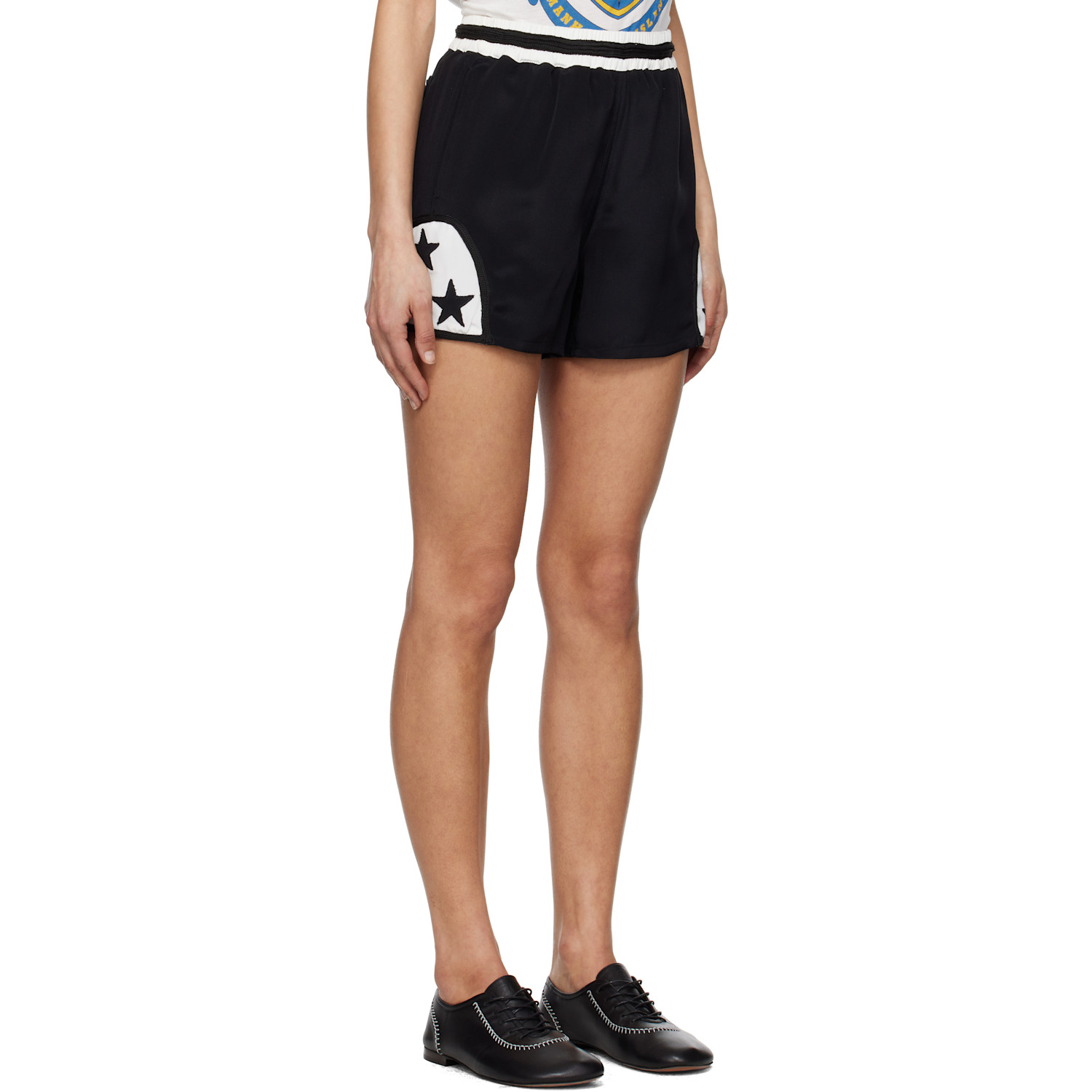  Bode Black & White Star Field Shorts 
