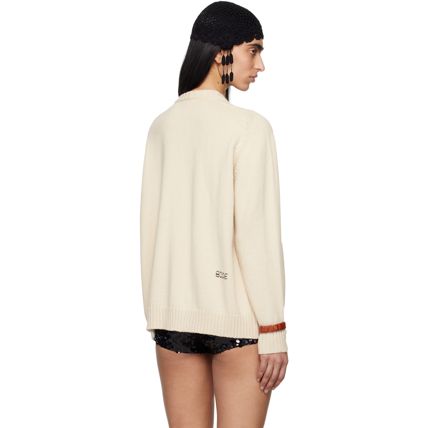  Bode Off-white Meringue Cardigan 