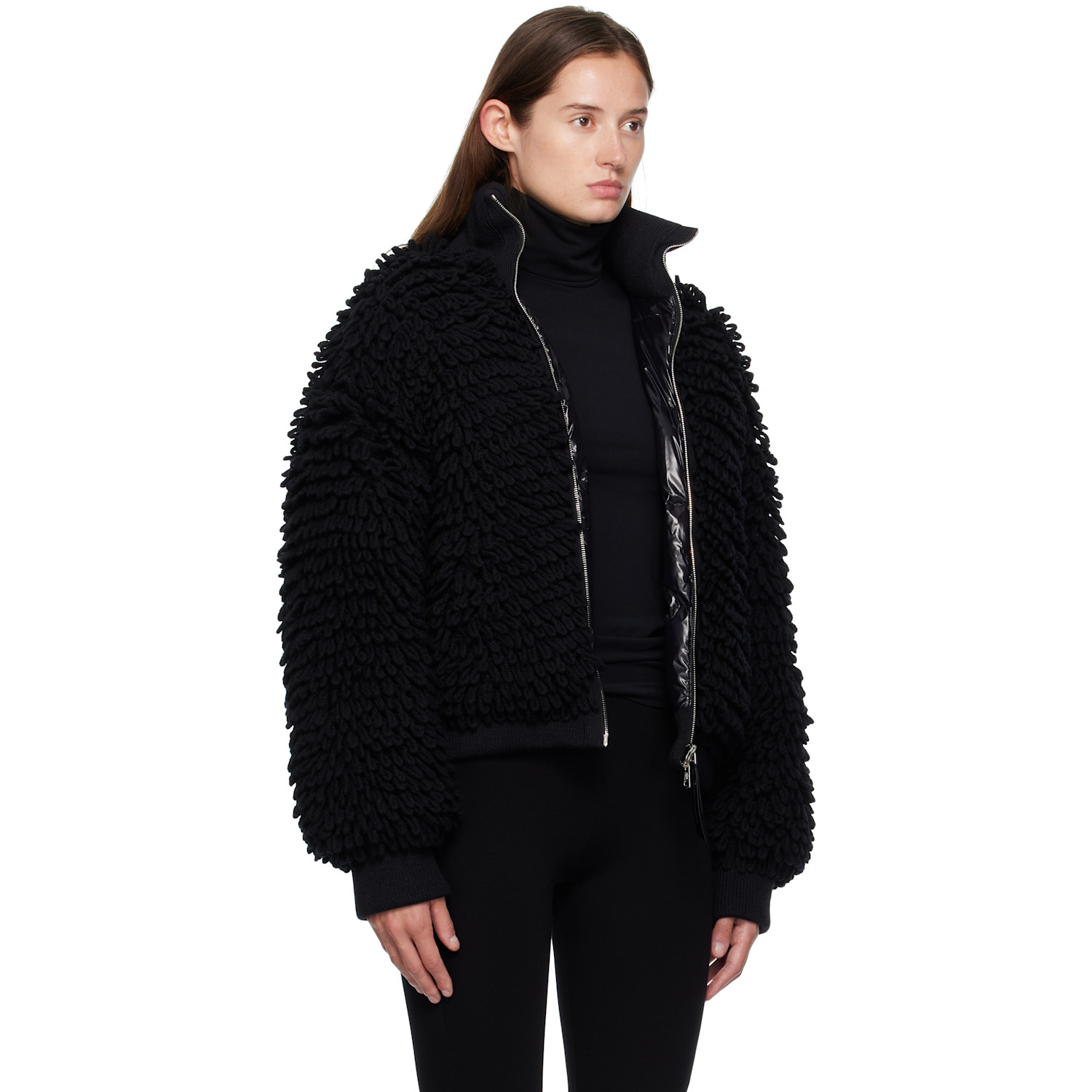  Moncler Genius Moncler X Ee72 Black Cardigan Down Jacket 