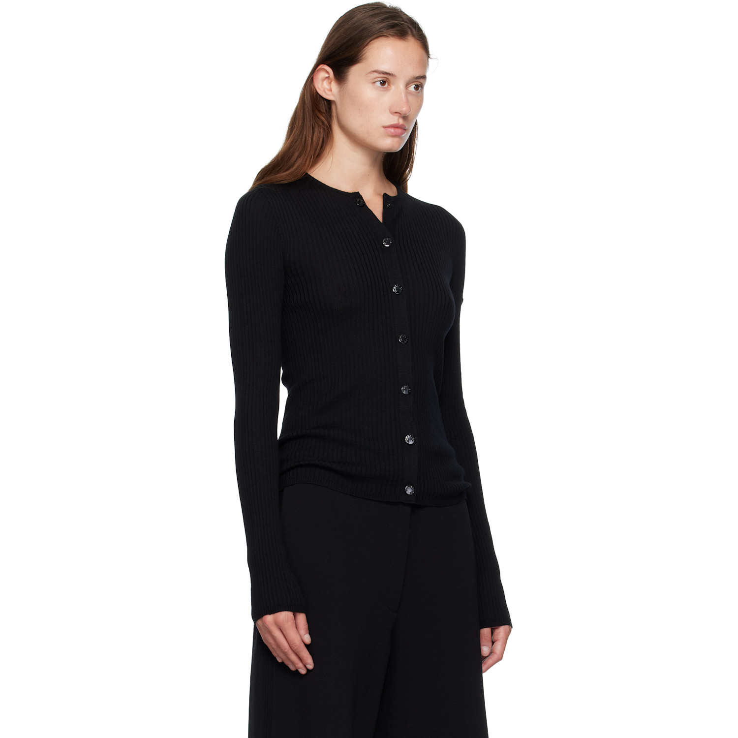  Moncler Genius Moncler X Ee72 Black Wool Cardigan 