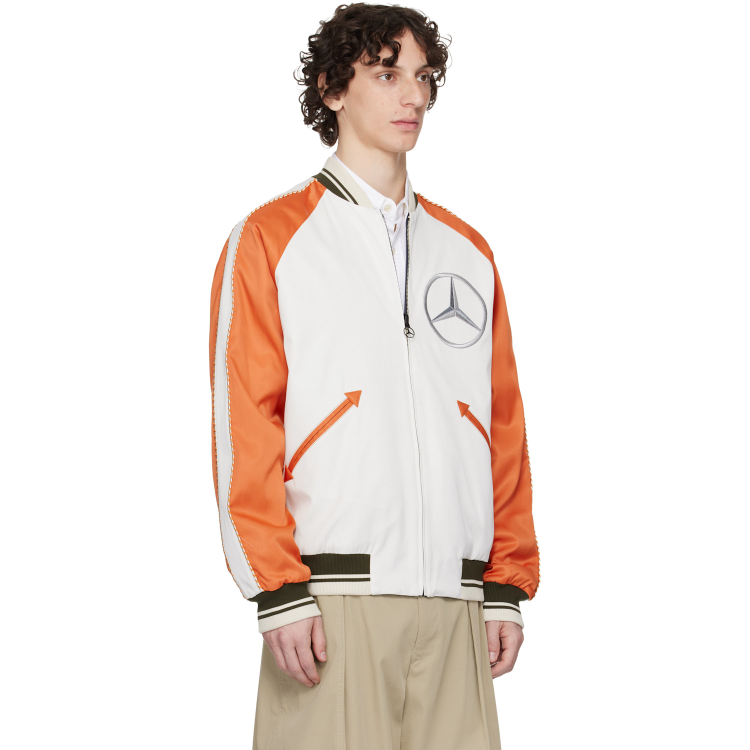  Moncler Genius Mercedes-benz By Nigo White & Navy Satet Reversible Jacket 