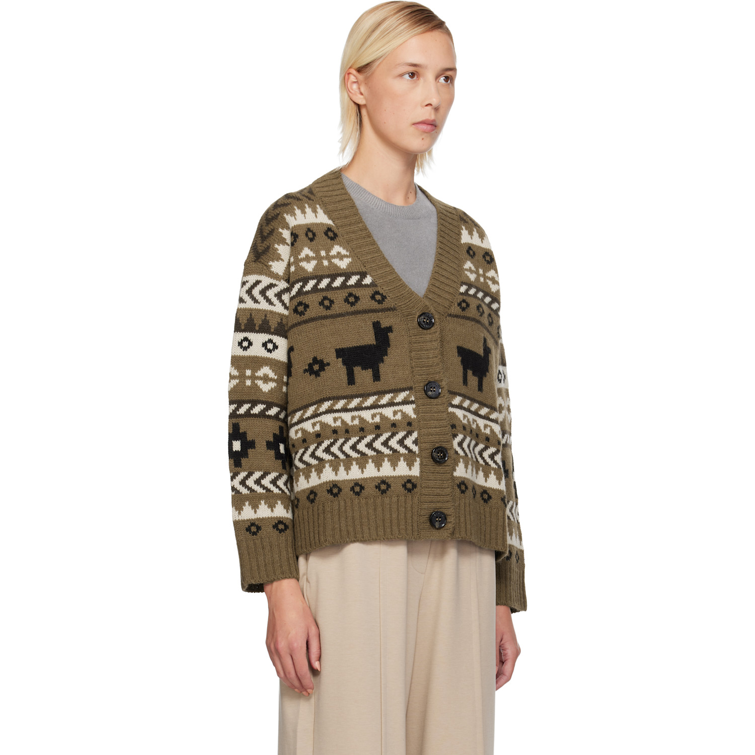  Weekend Max Mara Brown Ovatta Cardigan 