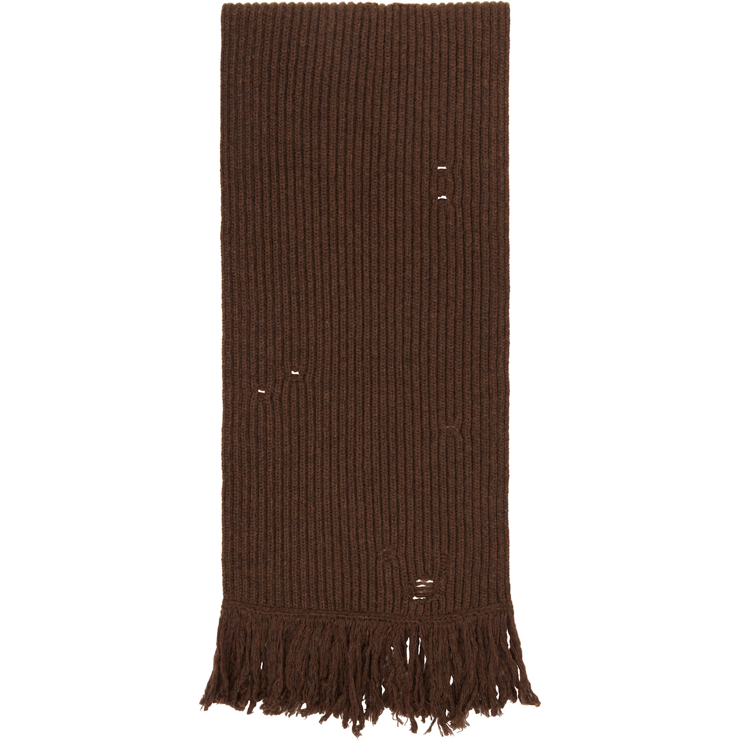  Mm6 Maison Margiela Brown Wool Scarf 