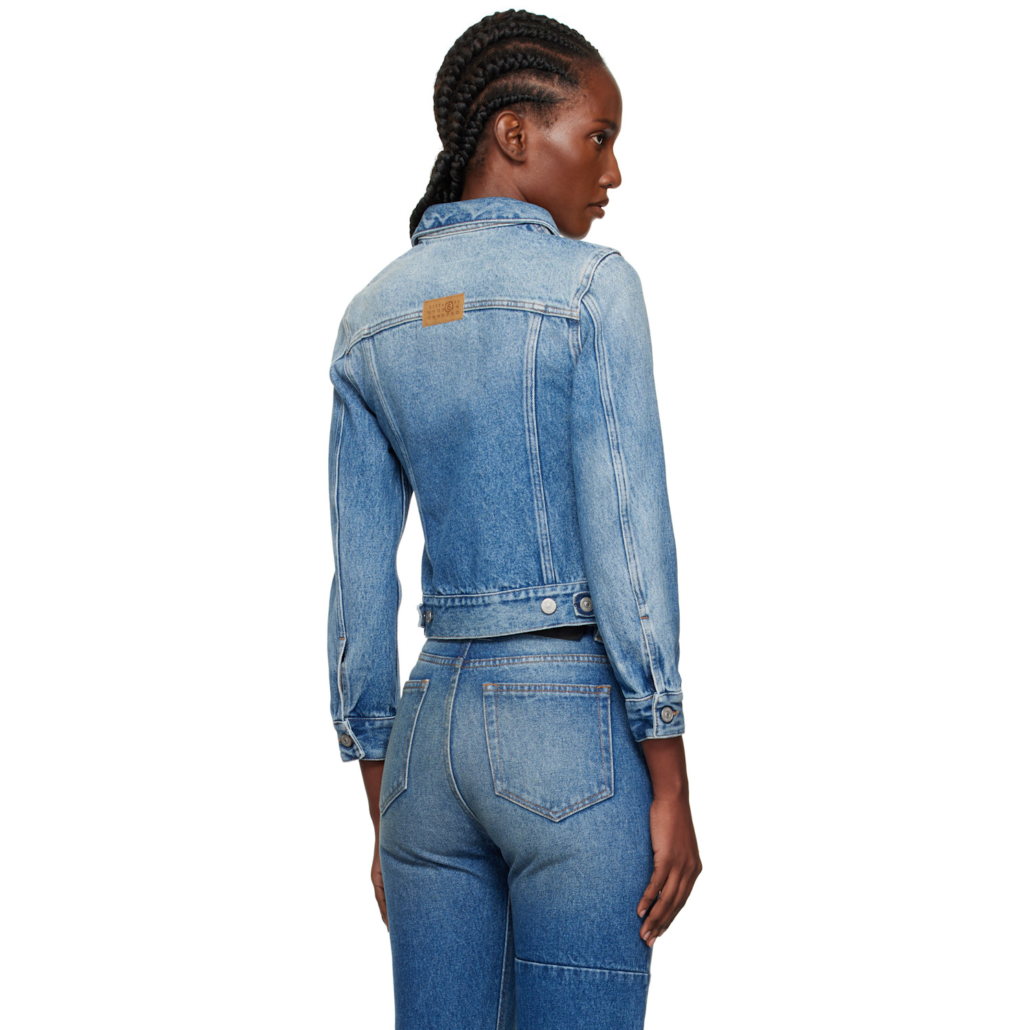  Mm6 Maison Margiela Blue Reversed Denim Jacket 