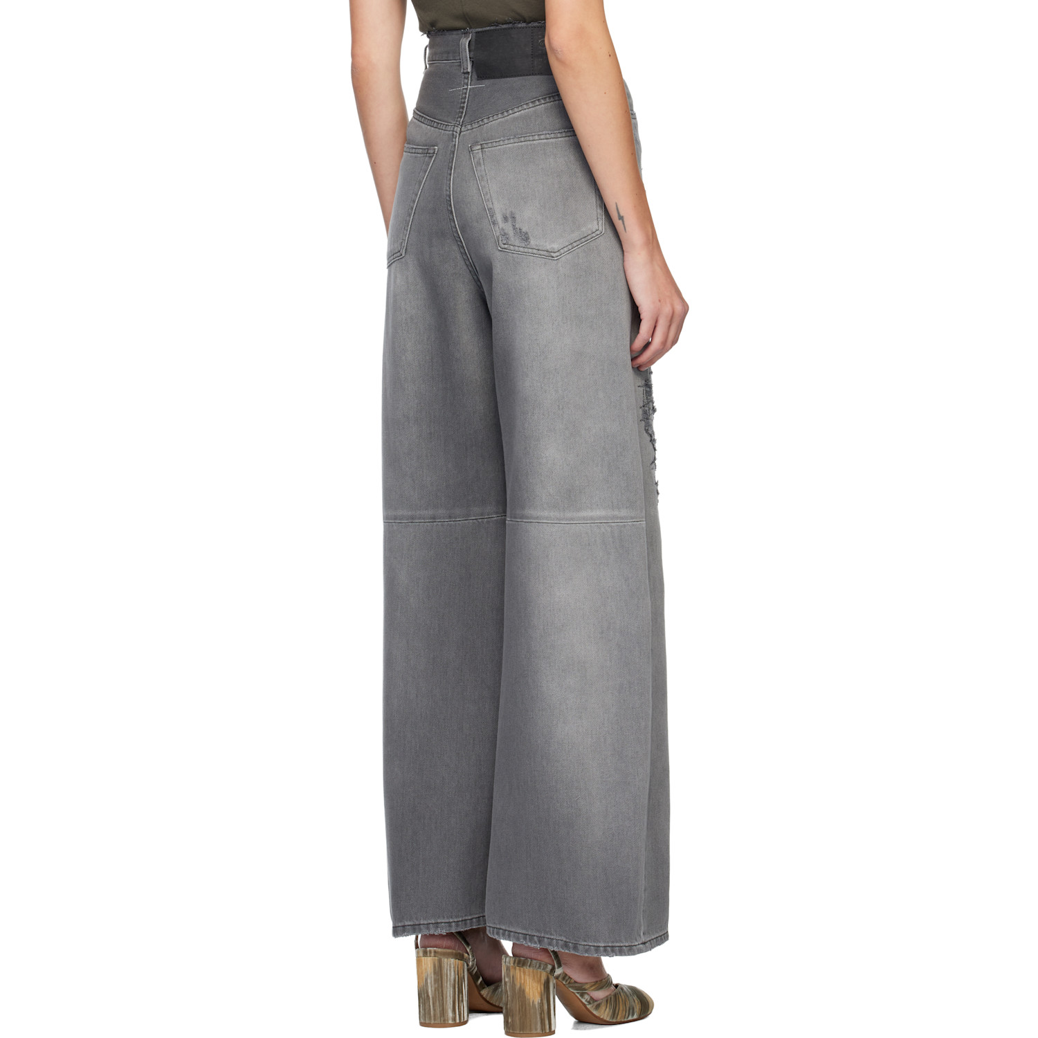  Mm6 Maison Margiela Gray Lightweight 5 Pockets Jeans 