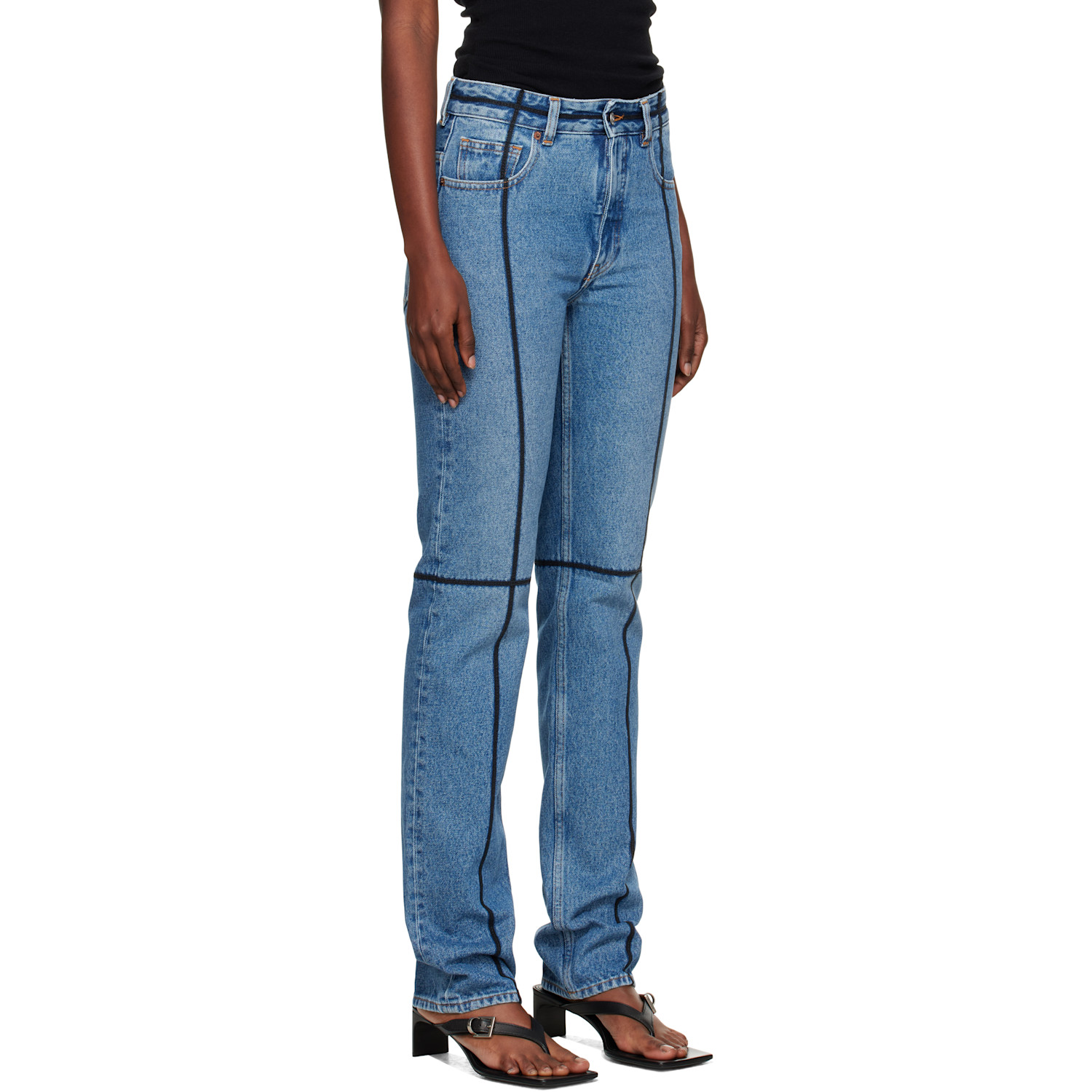  Mm6 Maison Margiela Blue 5 Pockets Jeans 