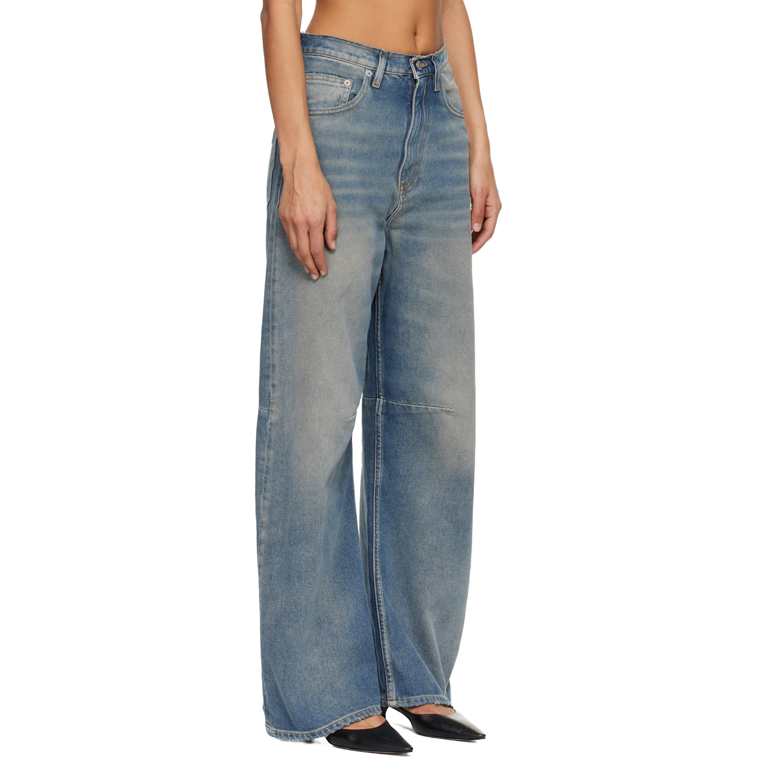 Mm6 Maison Margiela Blue Wide-leg Jeans 