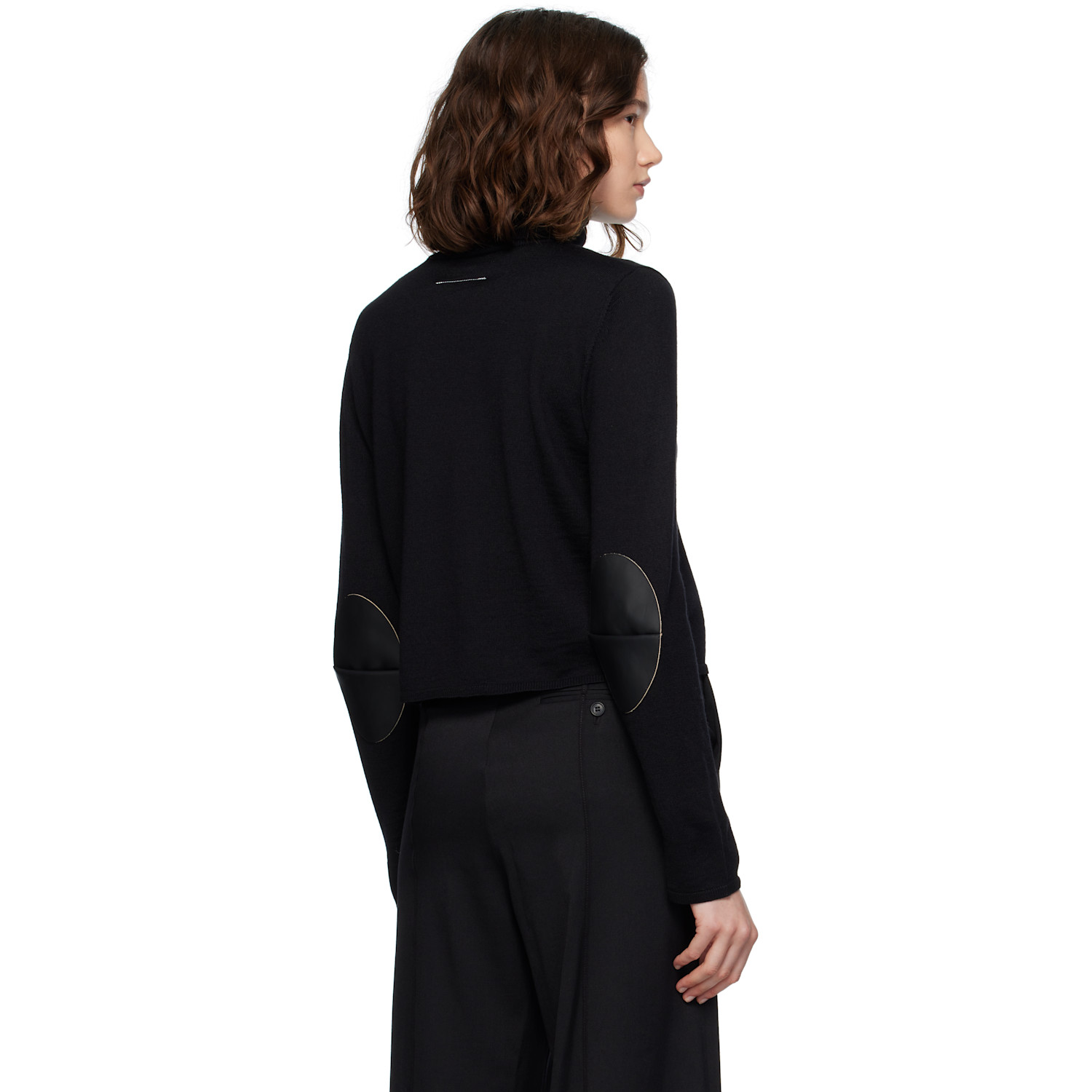  Mm6 Maison Margiela Black Knitted Turtleneck 