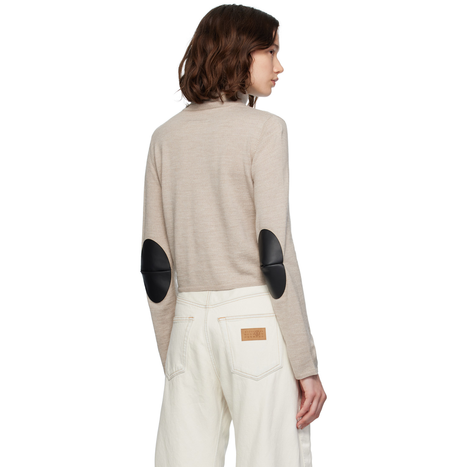  Mm6 Maison Margiela Taupe Knitted Turtleneck 
