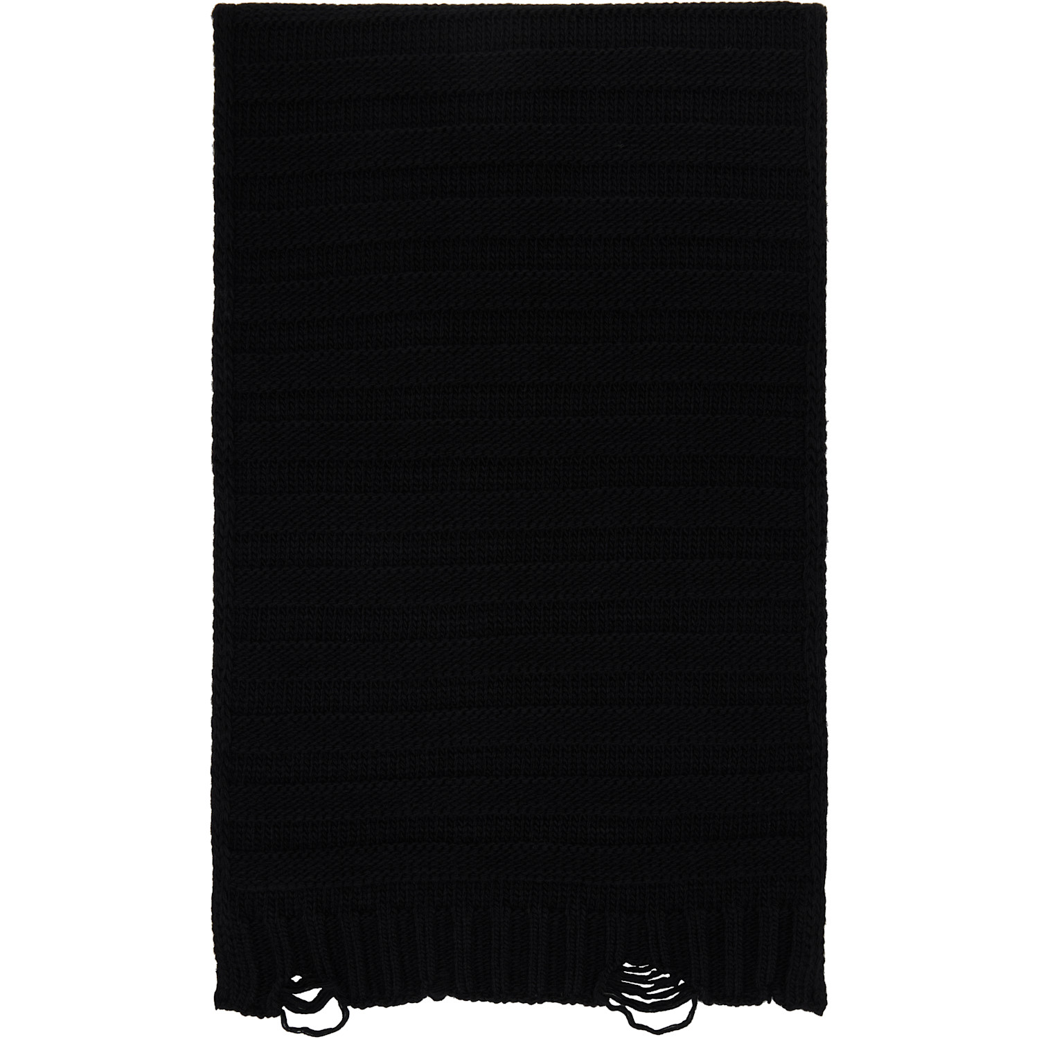  Mm6 Maison Margiela Black Wool Scarf 