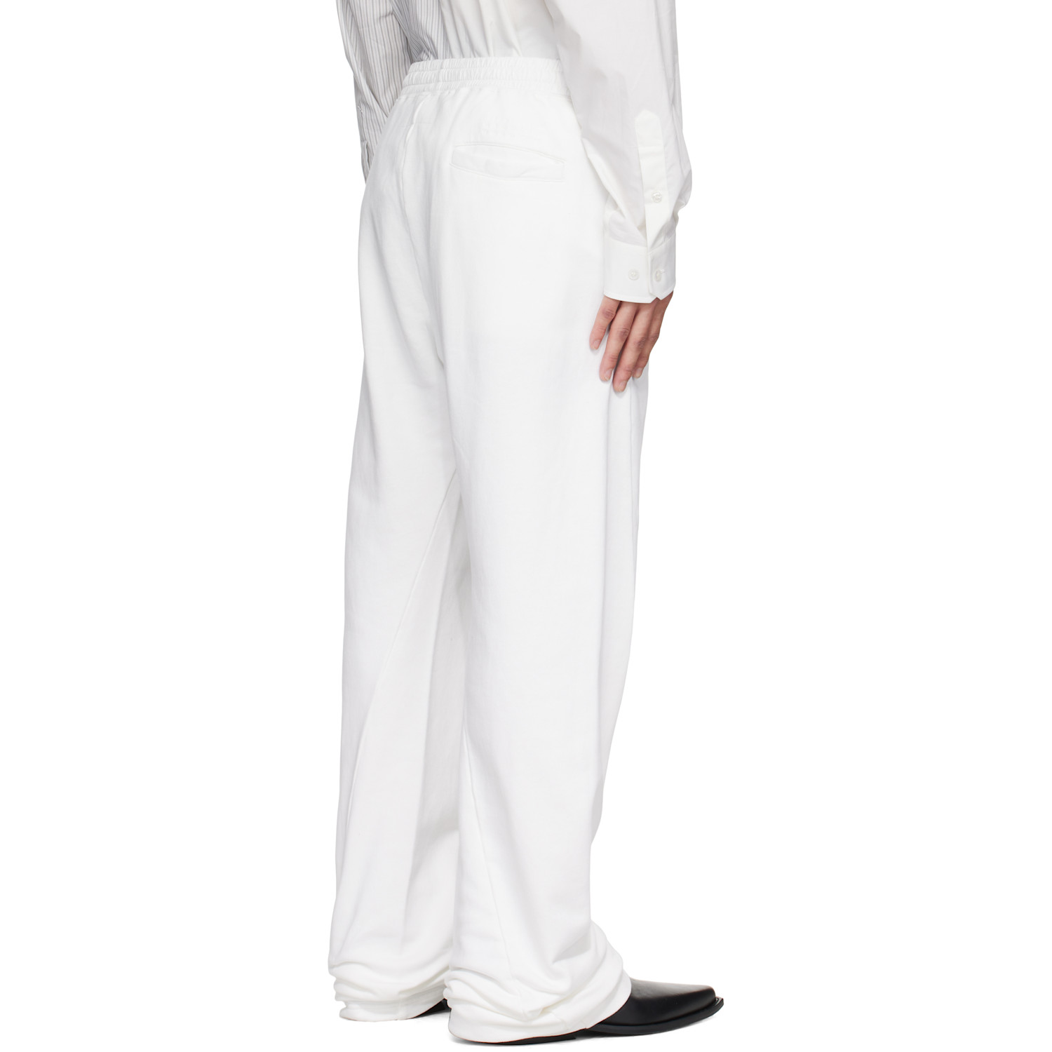  Mm6 Maison Margiela White Drawstring Sweatpants 