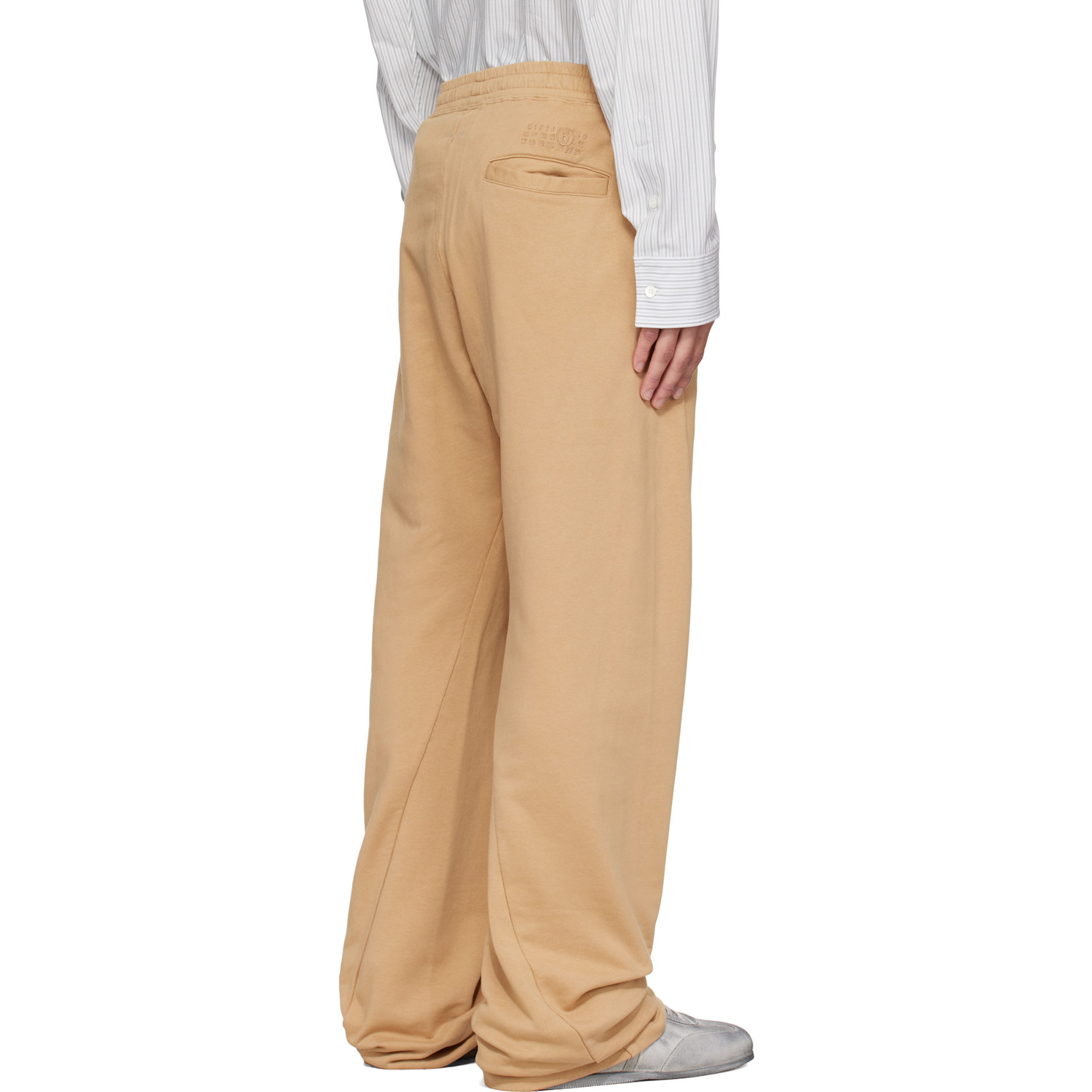  Mm6 Maison Margiela Tan Drawstring Sweatpants 