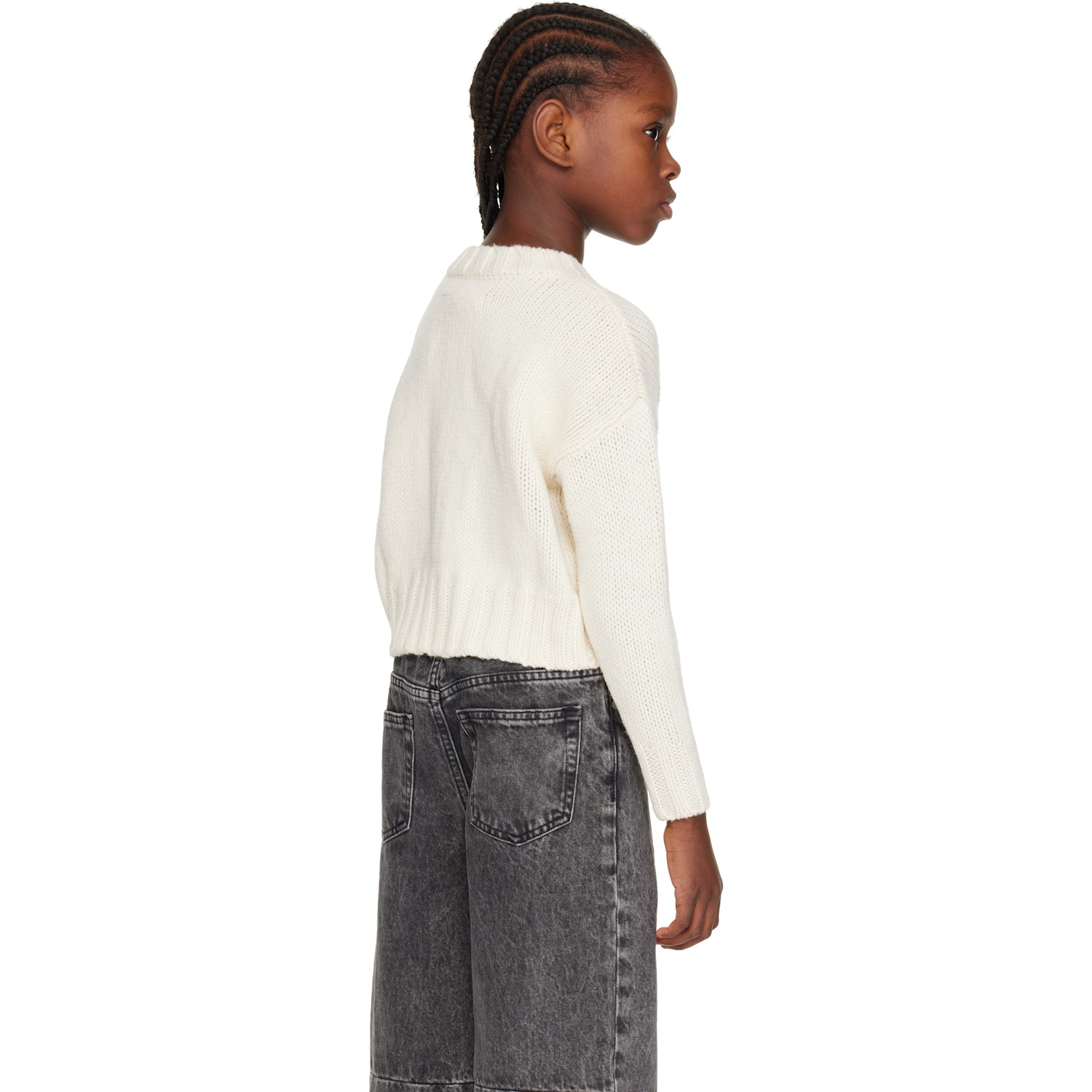  Mm6 Maison Margiela Kids Beige Wool Sweater 