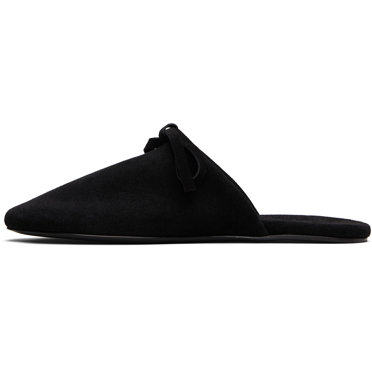  Marie Adam-leenaerdt Black Bow Suede Slippers 