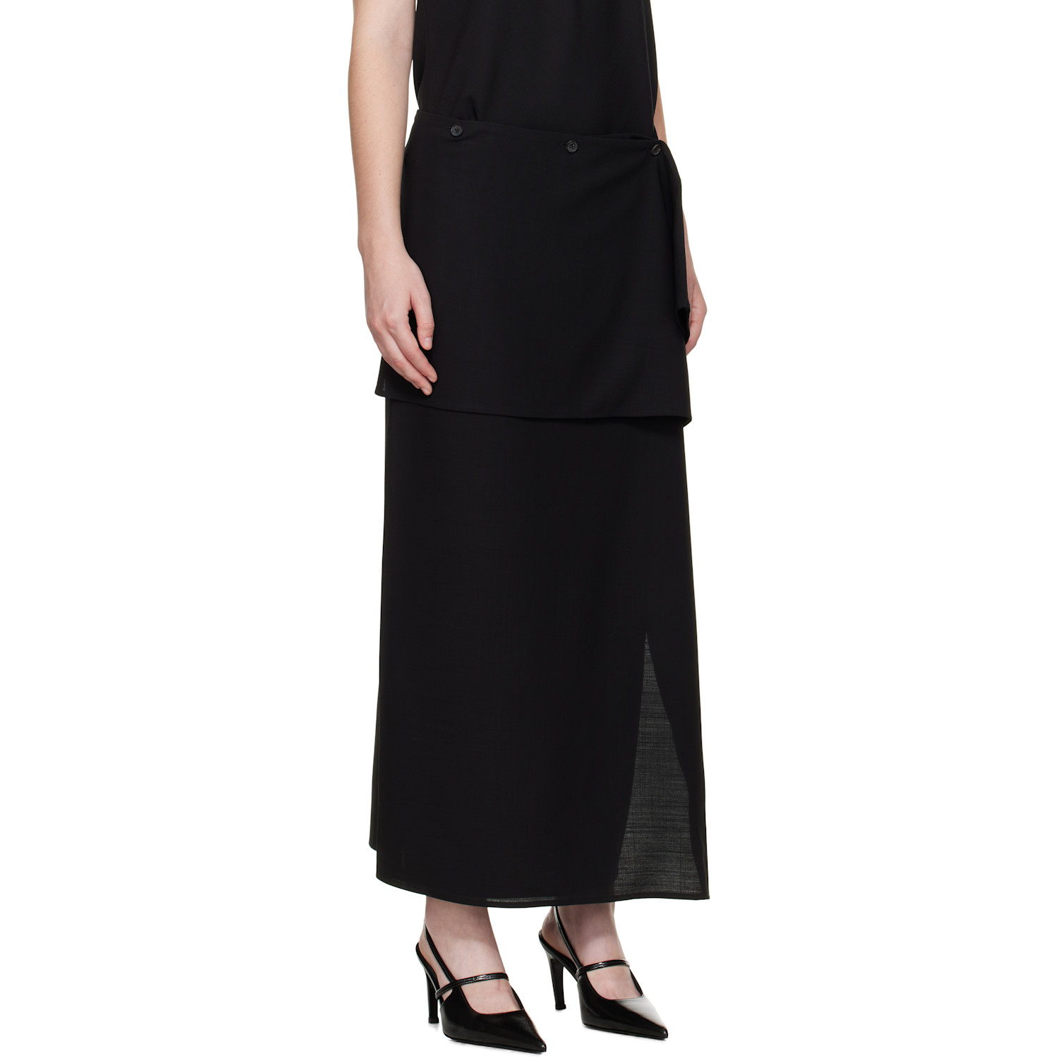  La Collection Black Hailey Maxi Skirt 