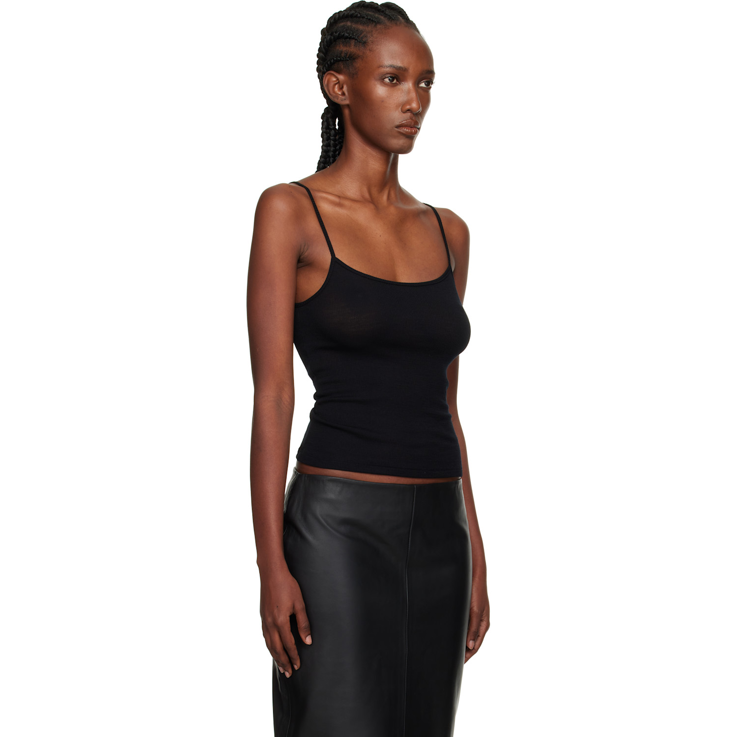  St. Agni Black Wool Baby Camisole 