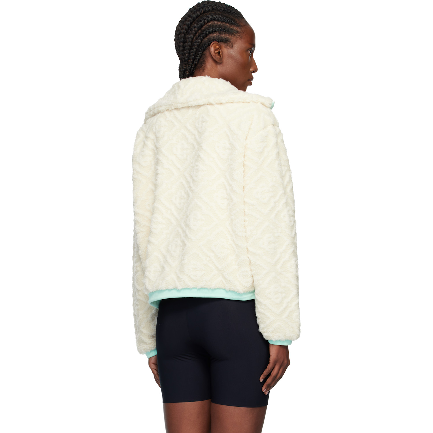  Casablanca Off-white Monogram Jacquard Fleece Jacket 