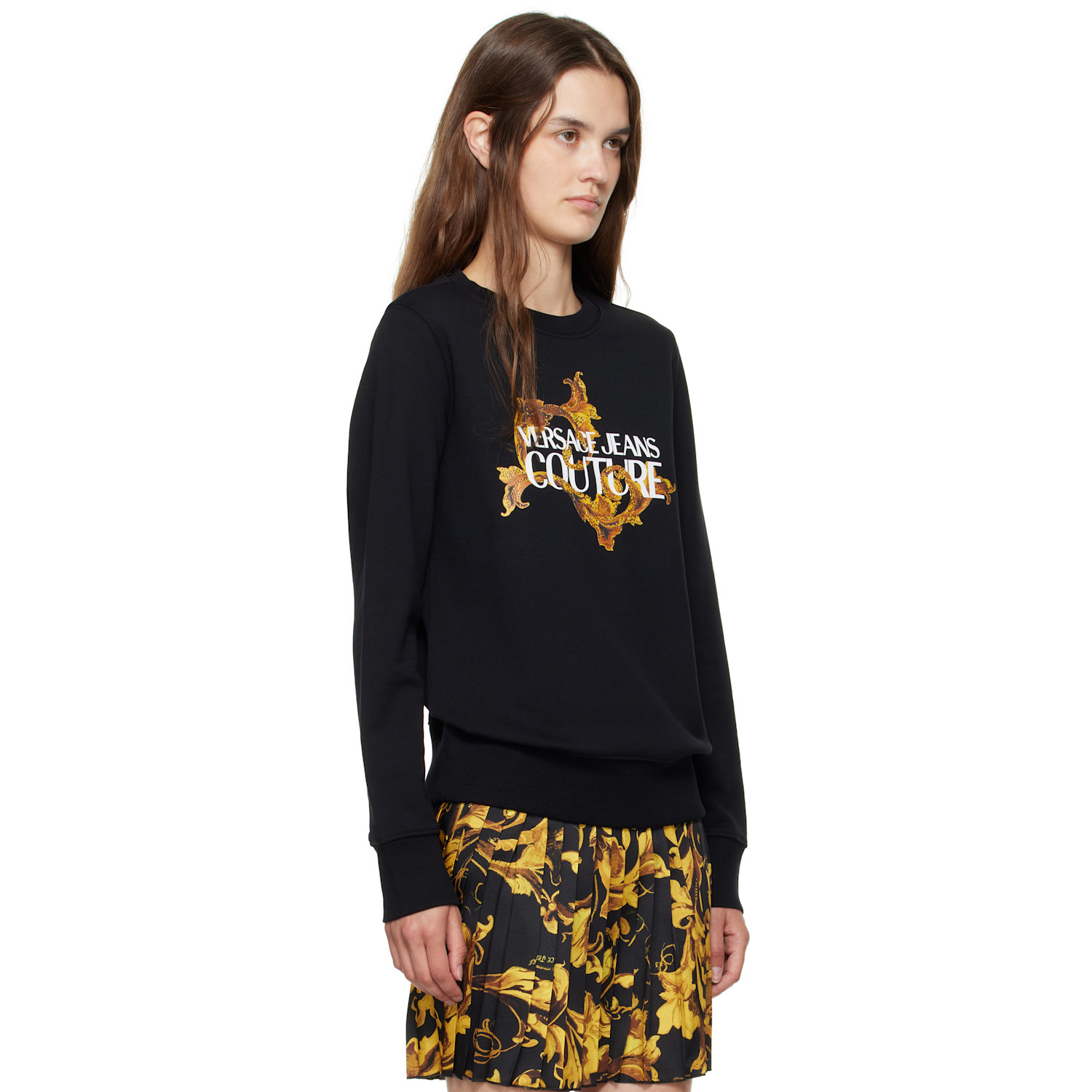  Versace Jeans Couture Black Screen-printed Sweatshirt 