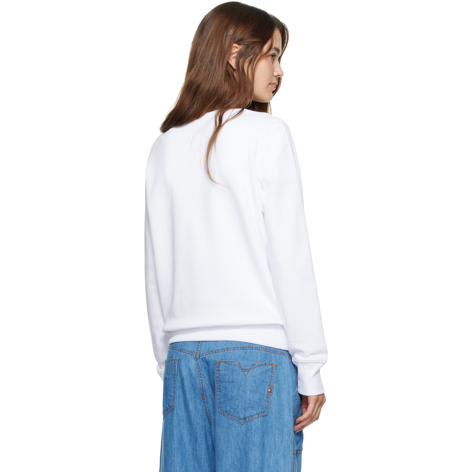 Versace Jeans Couture White Screen-printed Sweatshirt 