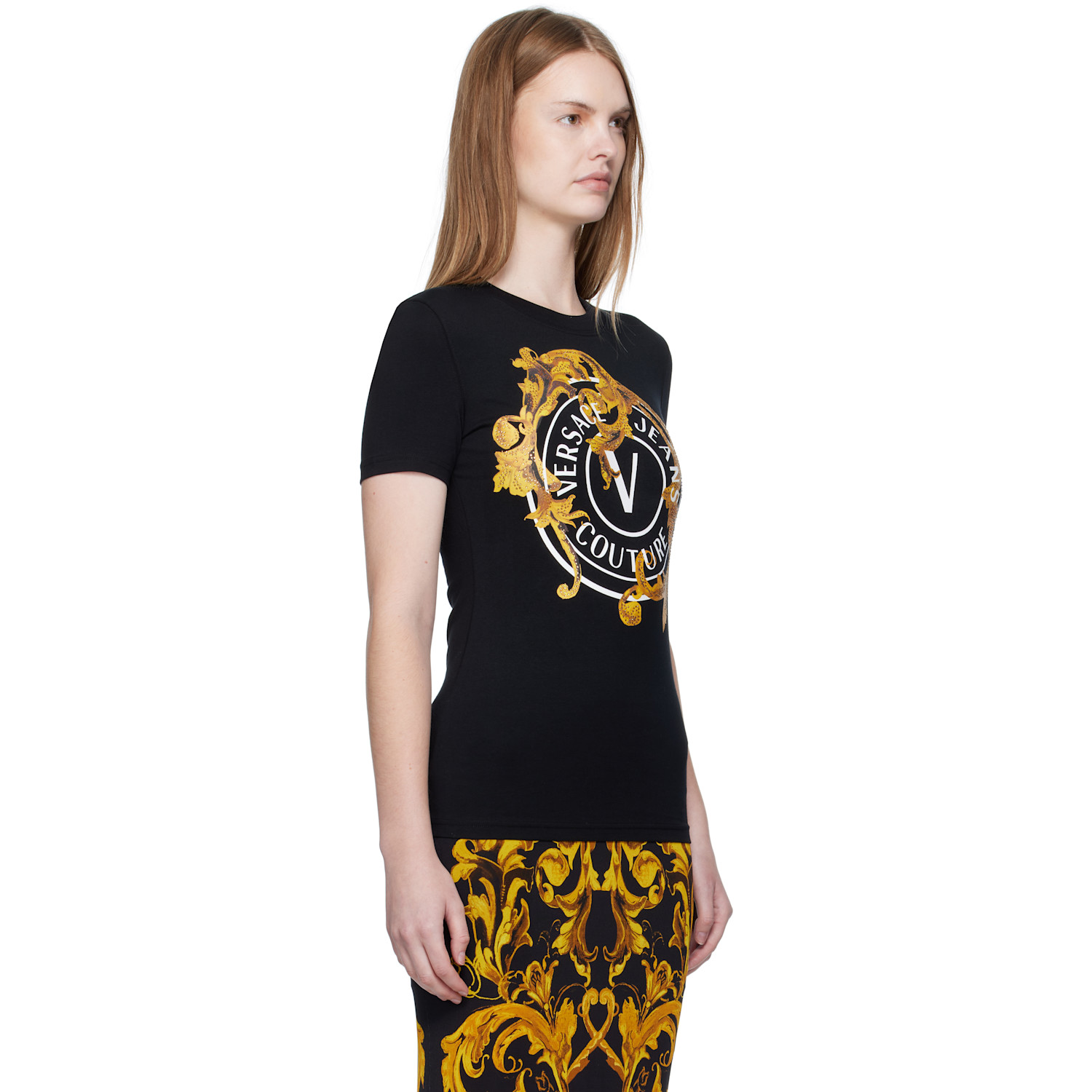  Versace Jeans Couture Black Printed T-shirt 
