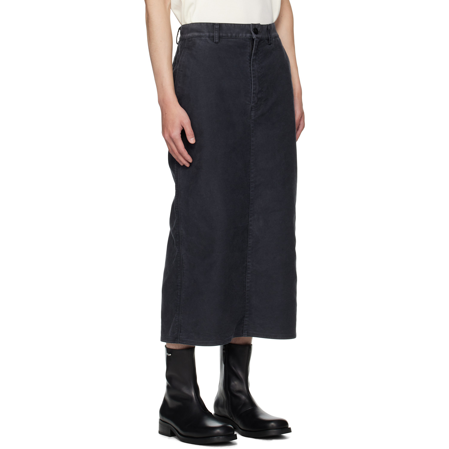  Ouat Black Office Midi Skirt 