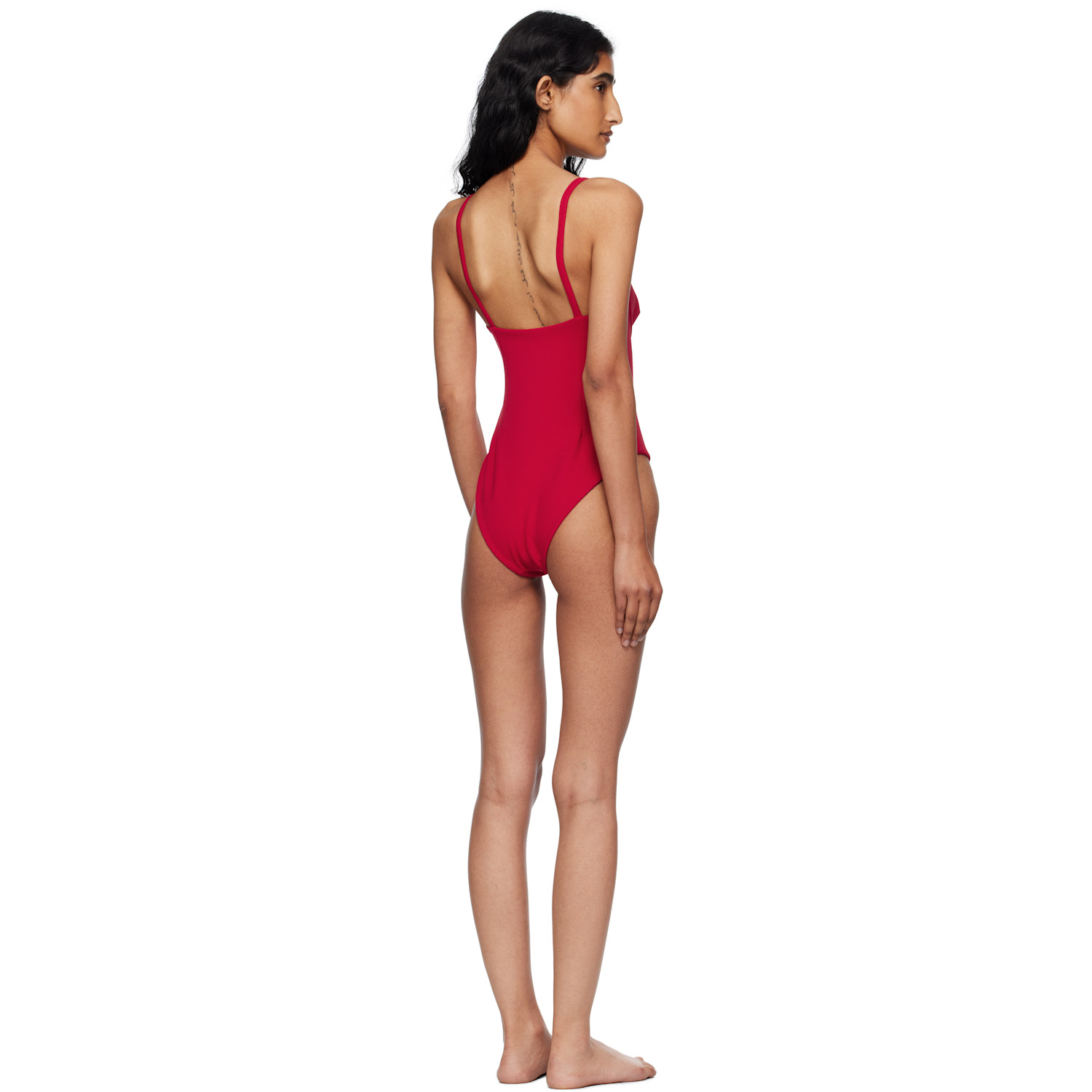  Haight Red Crepe Tamis Swimsuit 