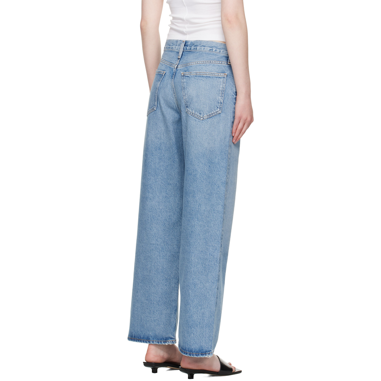  Agolde Blue Low Slung Baggy Jeans 