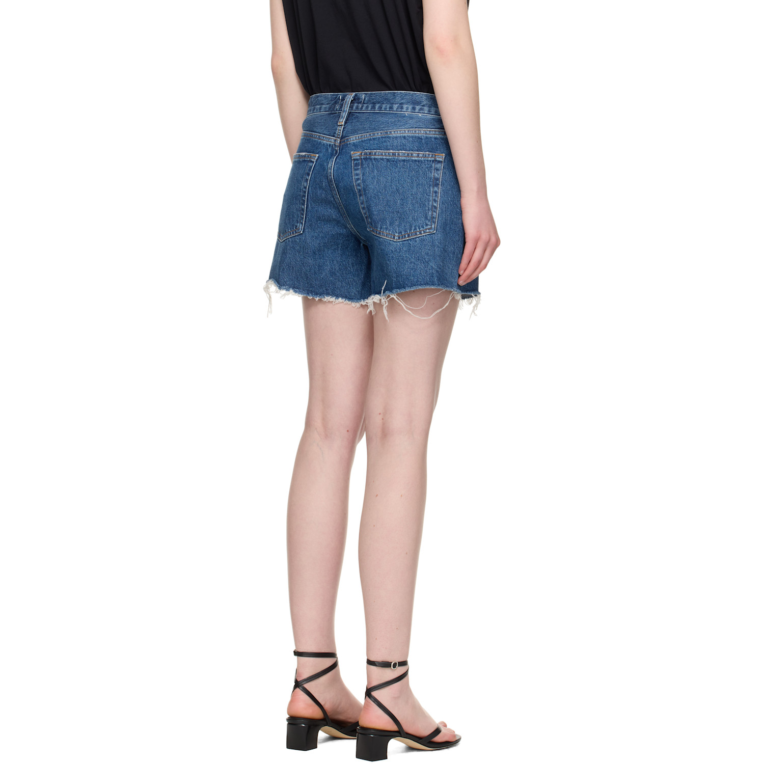  Agolde Blue Parker Long Denim Shorts 