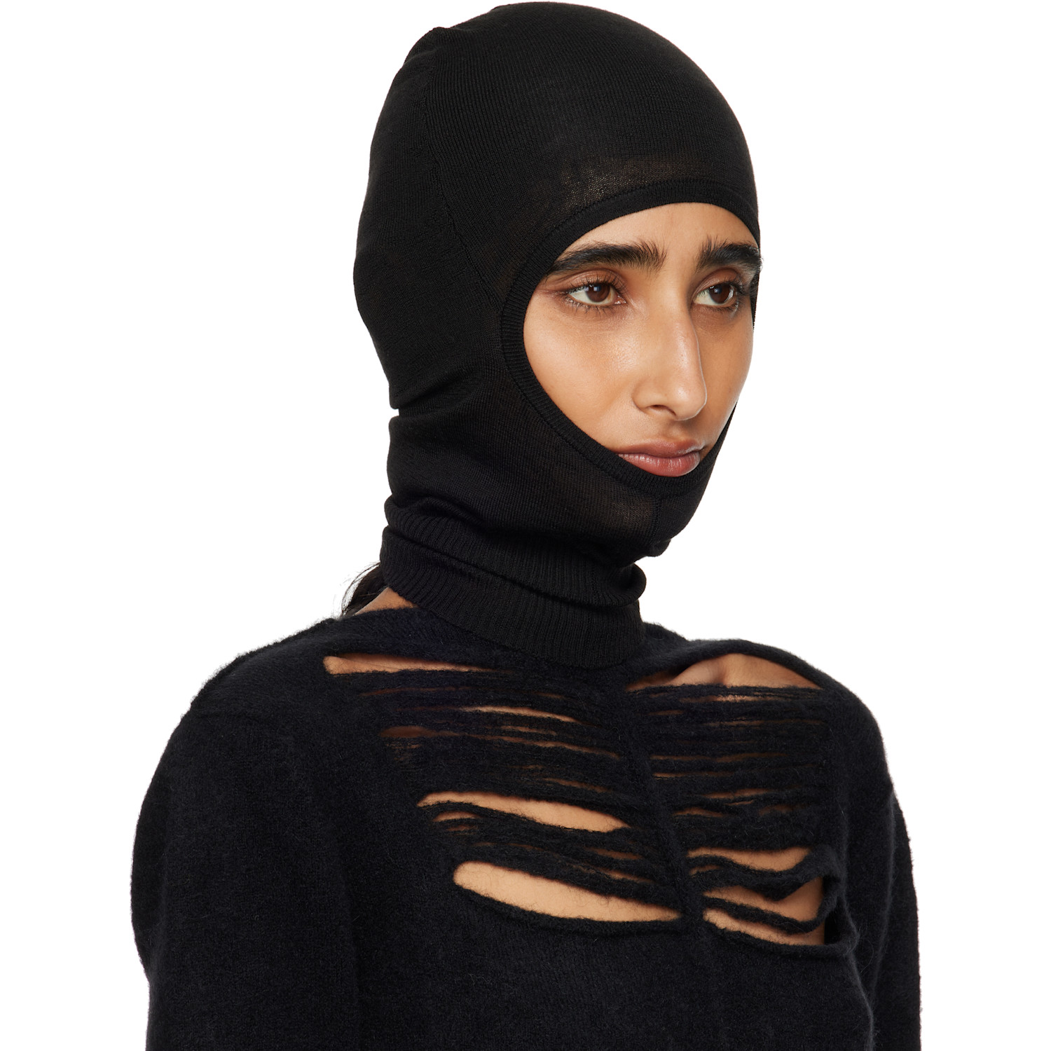  Rick Owens Black Concordians Skull Balaclava 