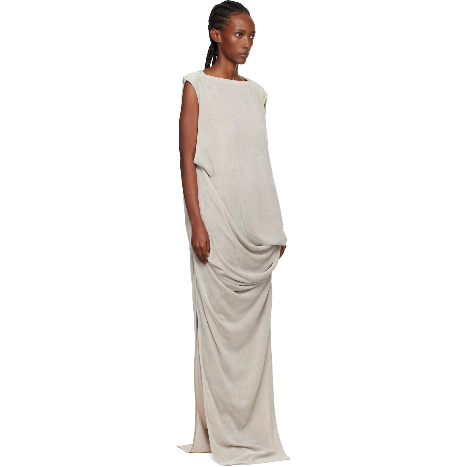  Rick Owens Off-white Concordians Nouveau Maxi Dress 