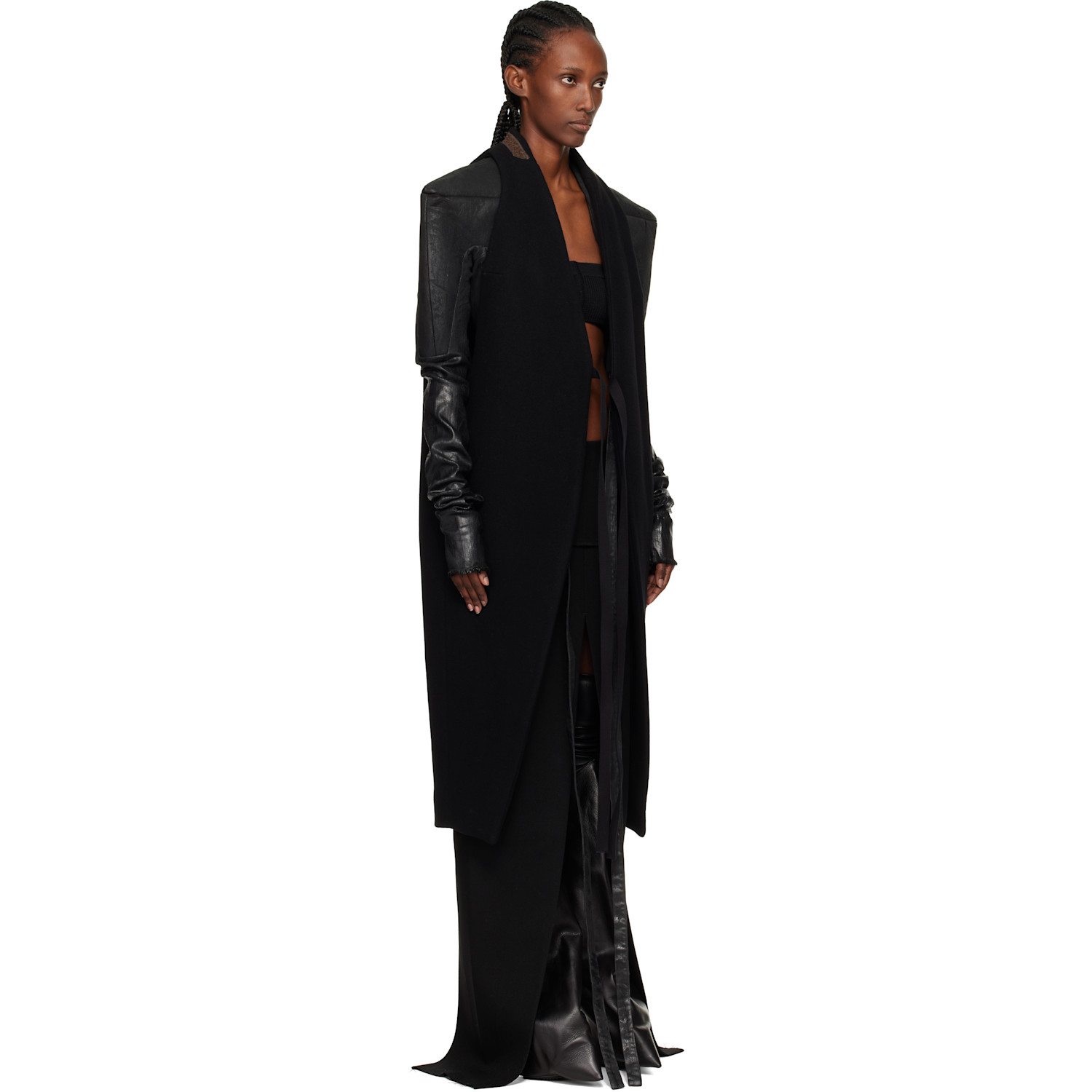  Rick Owens Black Concordians Sl Cyclops Coat 