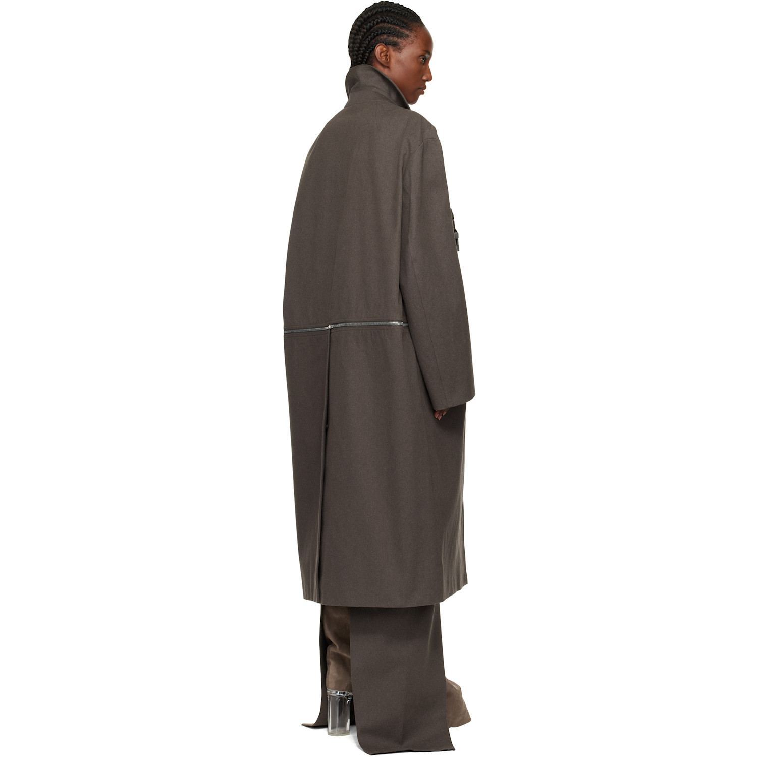  Rick Owens Gray Concordians Runway Blixa Jumbo Mac Coat 