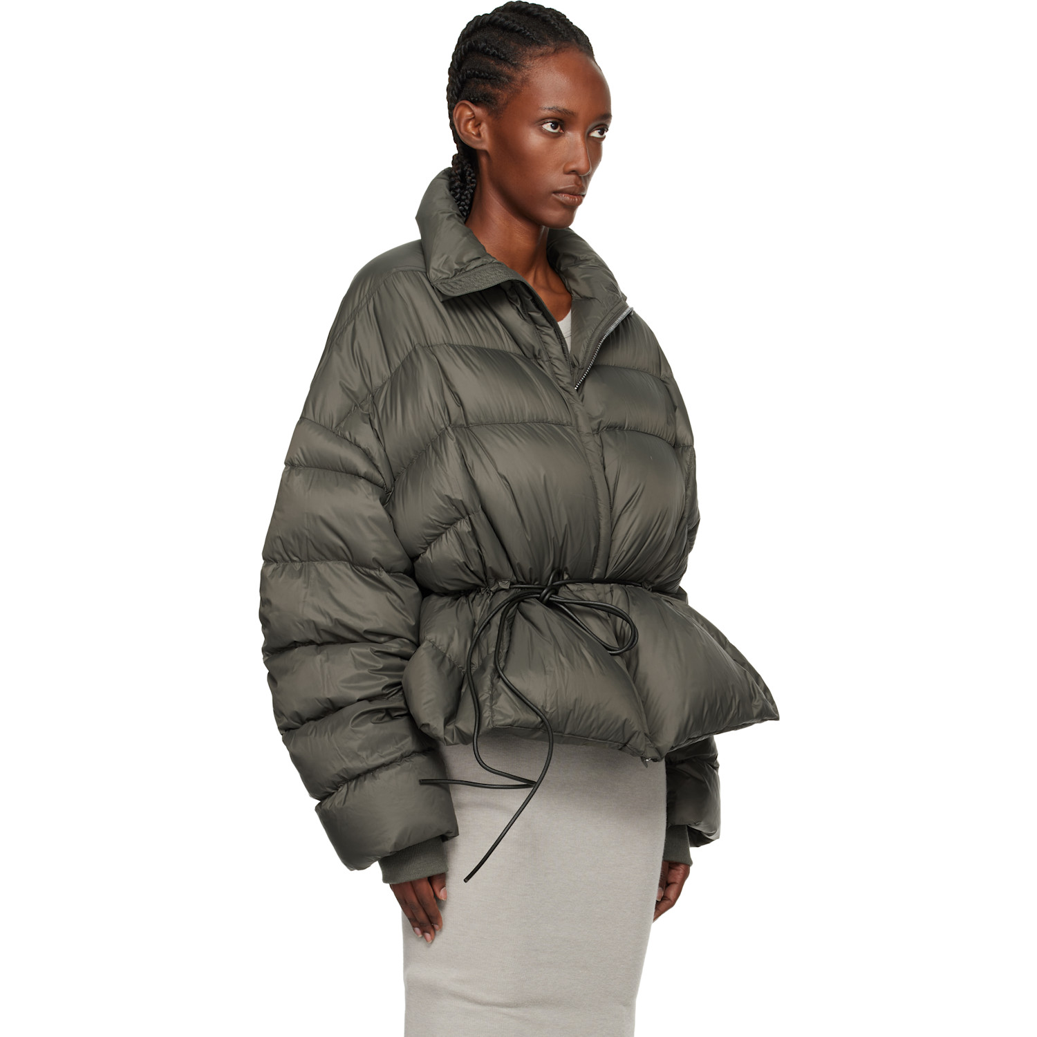  Rick Owens Gray Concordians Sail Down Jacket 