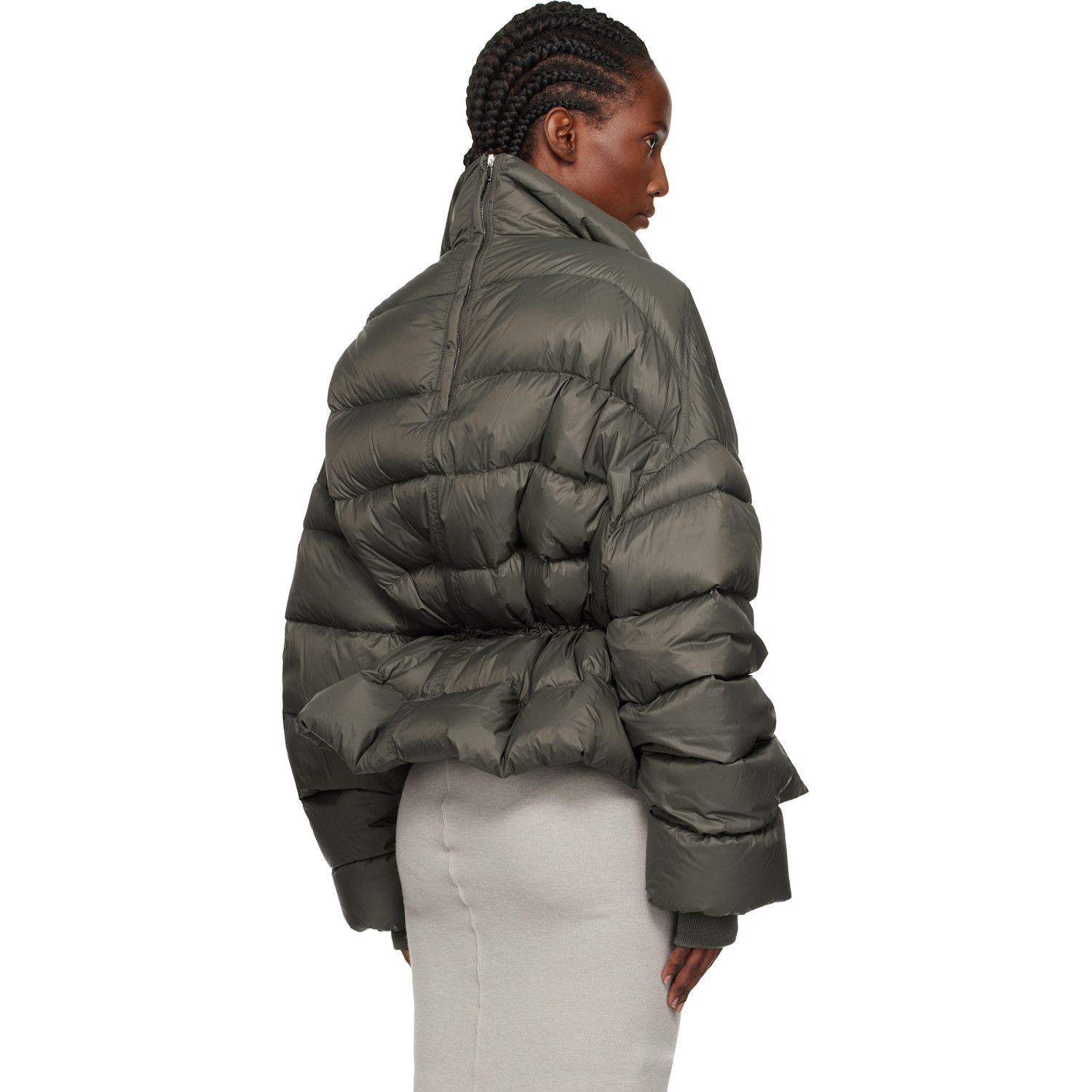  Rick Owens Gray Concordians Sail Down Jacket 