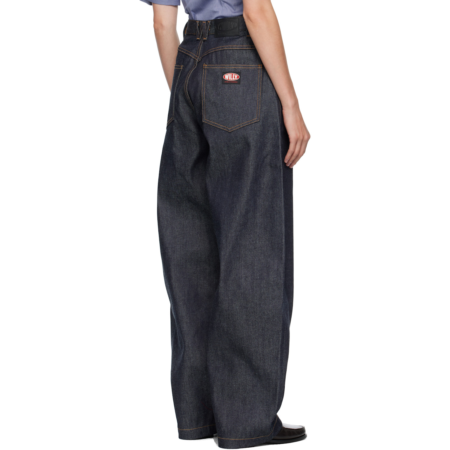  Willy Chavarria Blue Tapered Bad Girl Jeans 