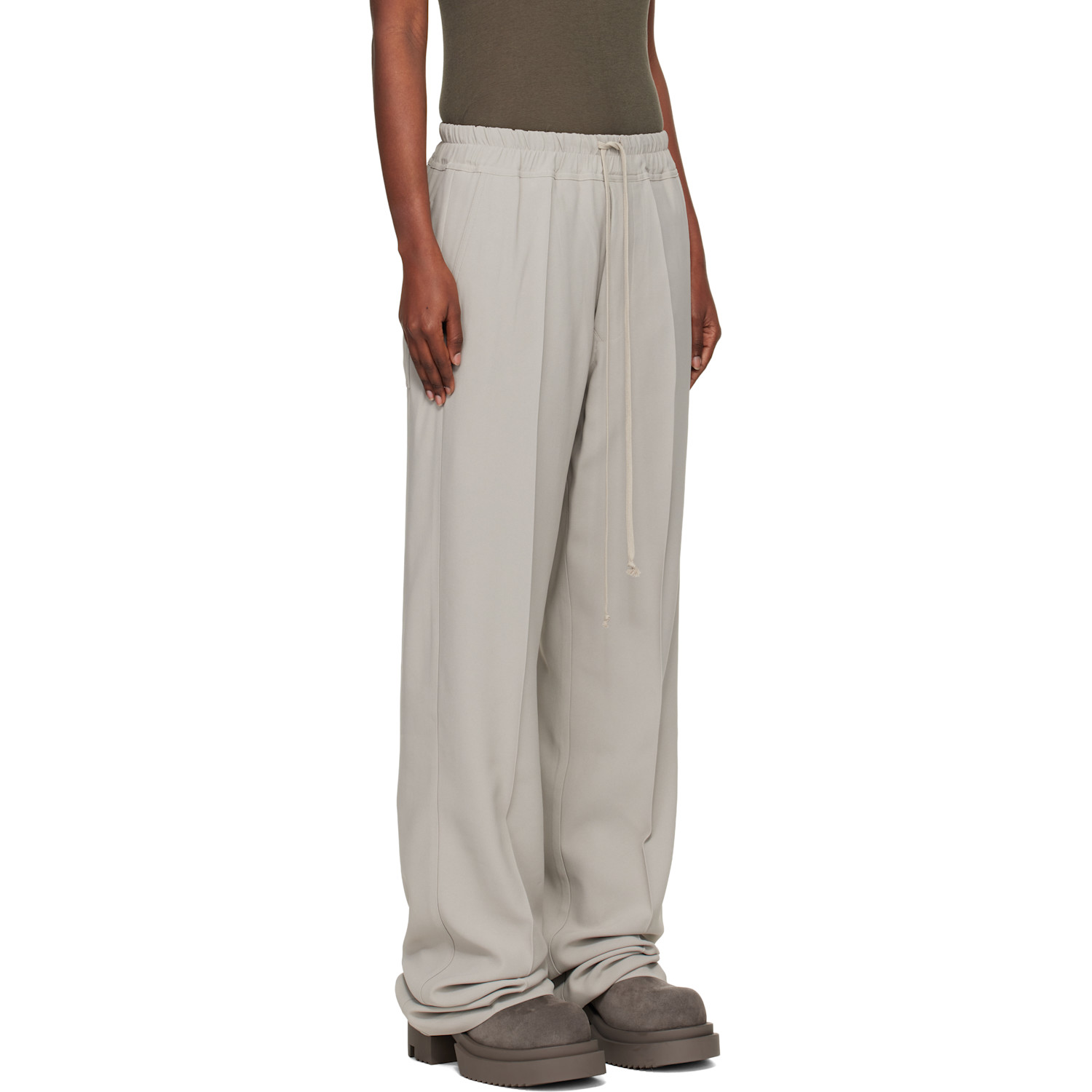  Rick Owens Off-white Concordians Dietrich Drawstring Trousers 